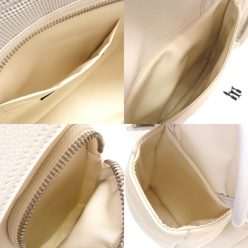 Dior White Canvas Leather Roller Coaster Soft Saddle Shoulder Bag