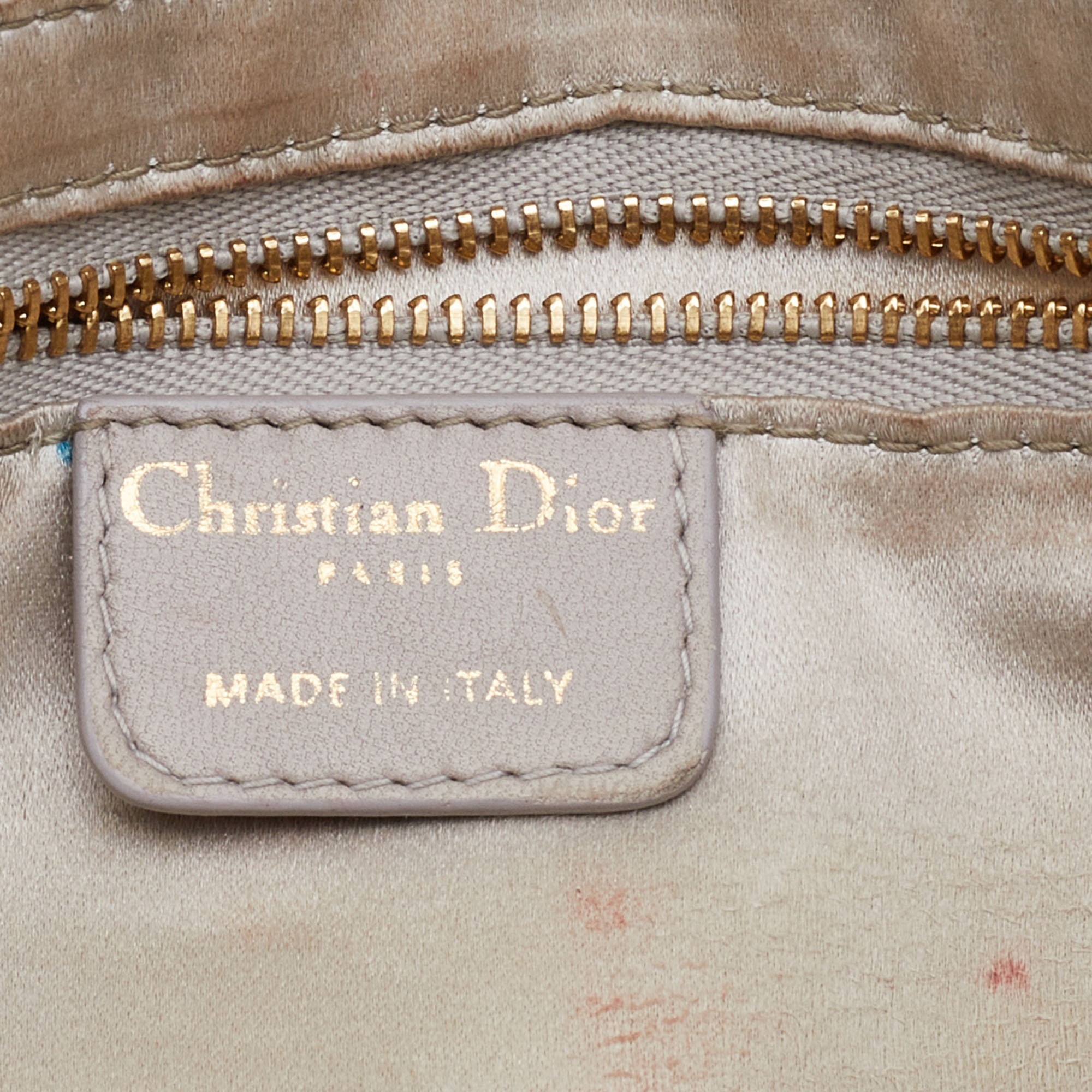 Dior Grey/Beige Stringray And Suede Flap Saddle Shoulder Bag