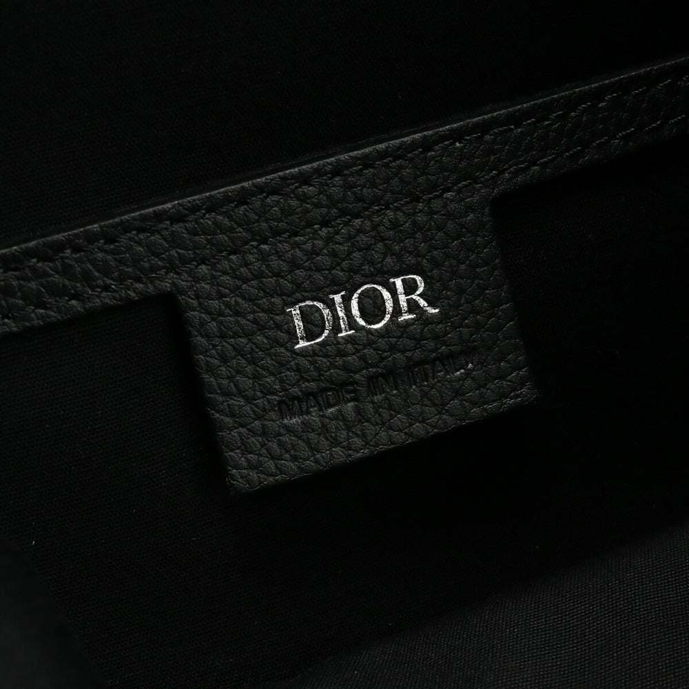 Dior Black Leather And Canvas Motion Backpack