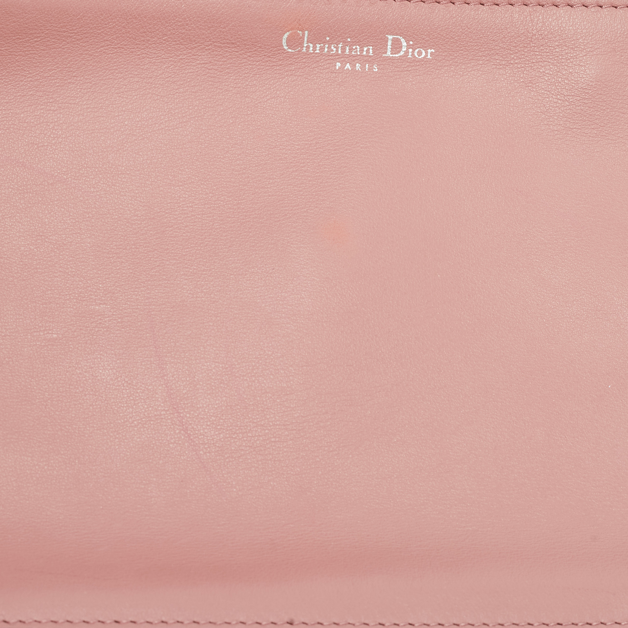 Dior Old Rose Leather Large Diorissimo Shopper Tote