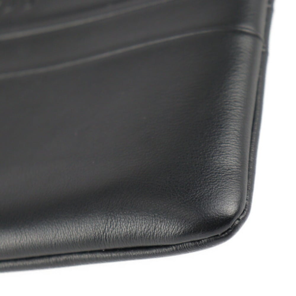 Dior Black Leather Strip Pouch