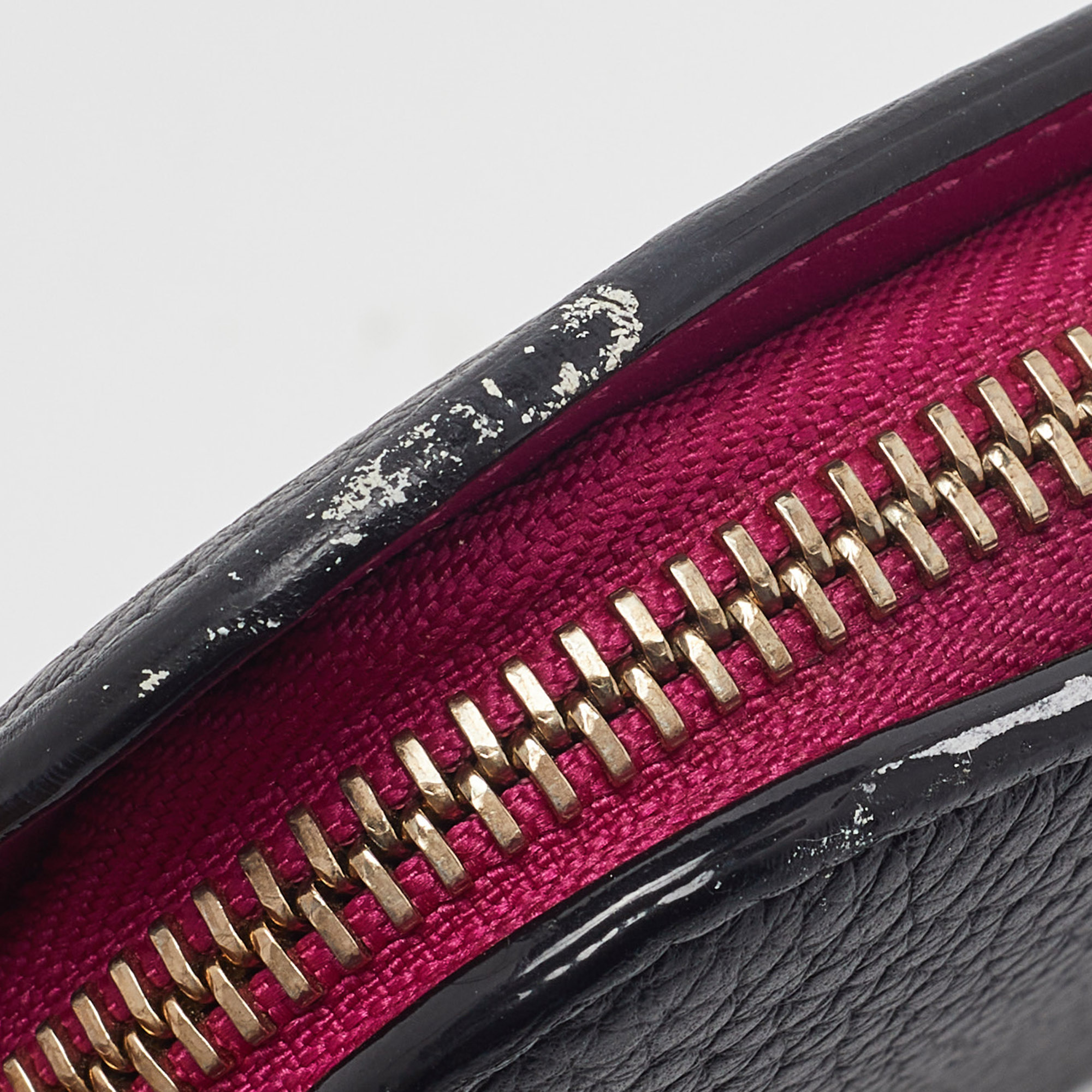 Dior Black Leather Diorissimo Voyageur Zip Around Wallet