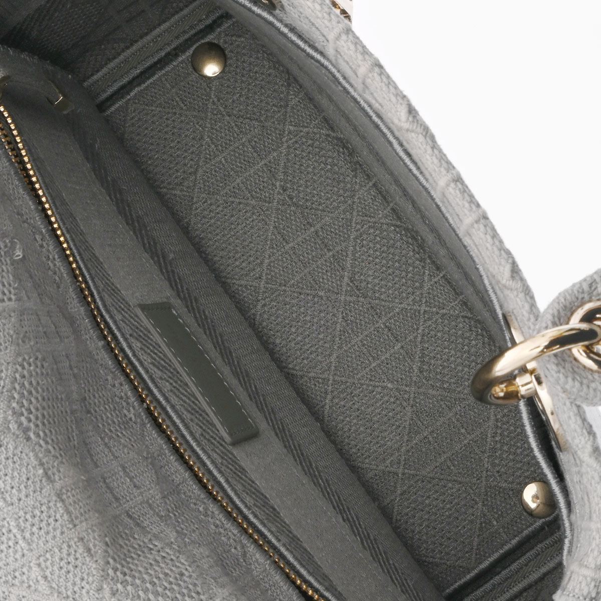 Dior Grey Cannage Medium Lady D-Lite Bag