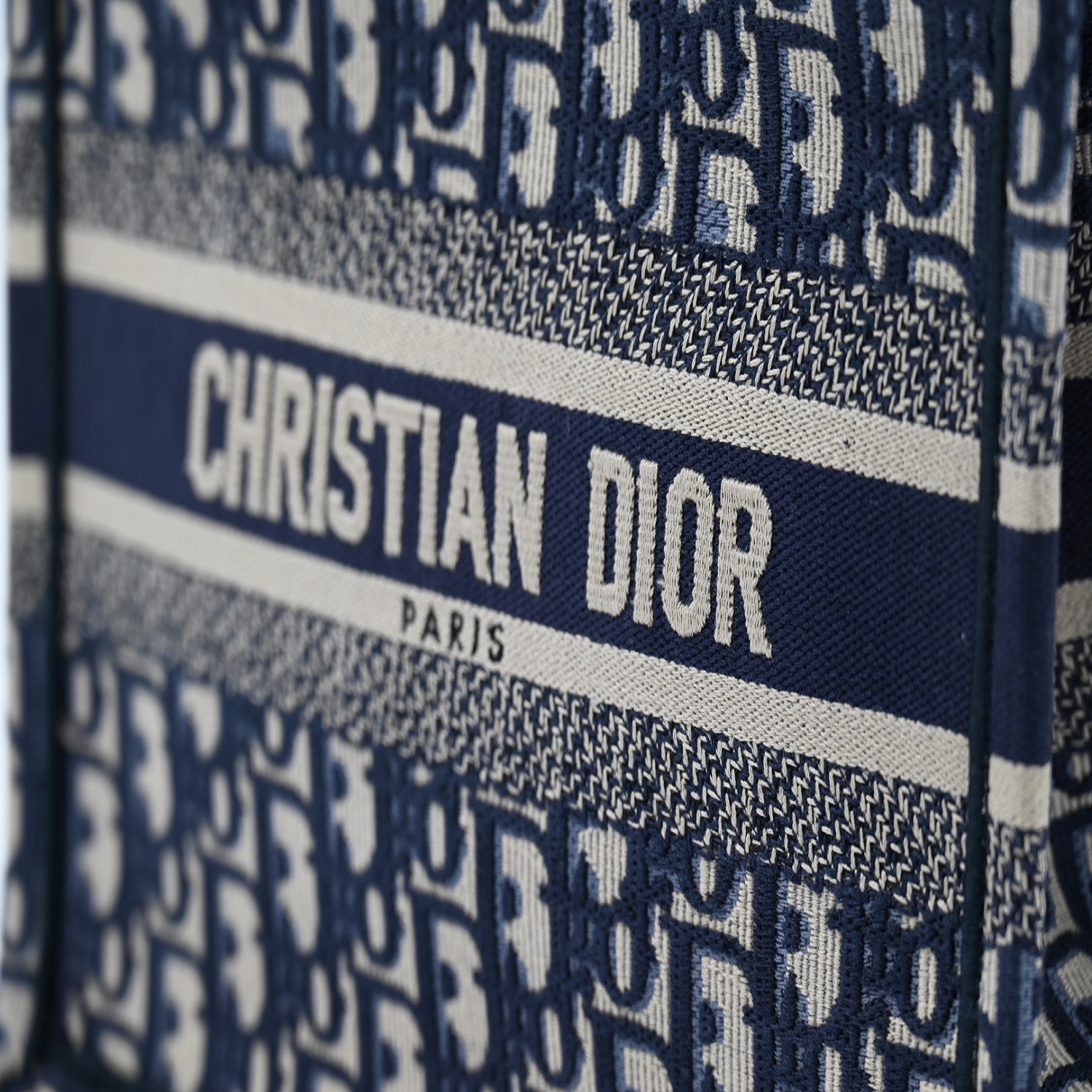 Dior Blue Small Oblique Book Tote Bag