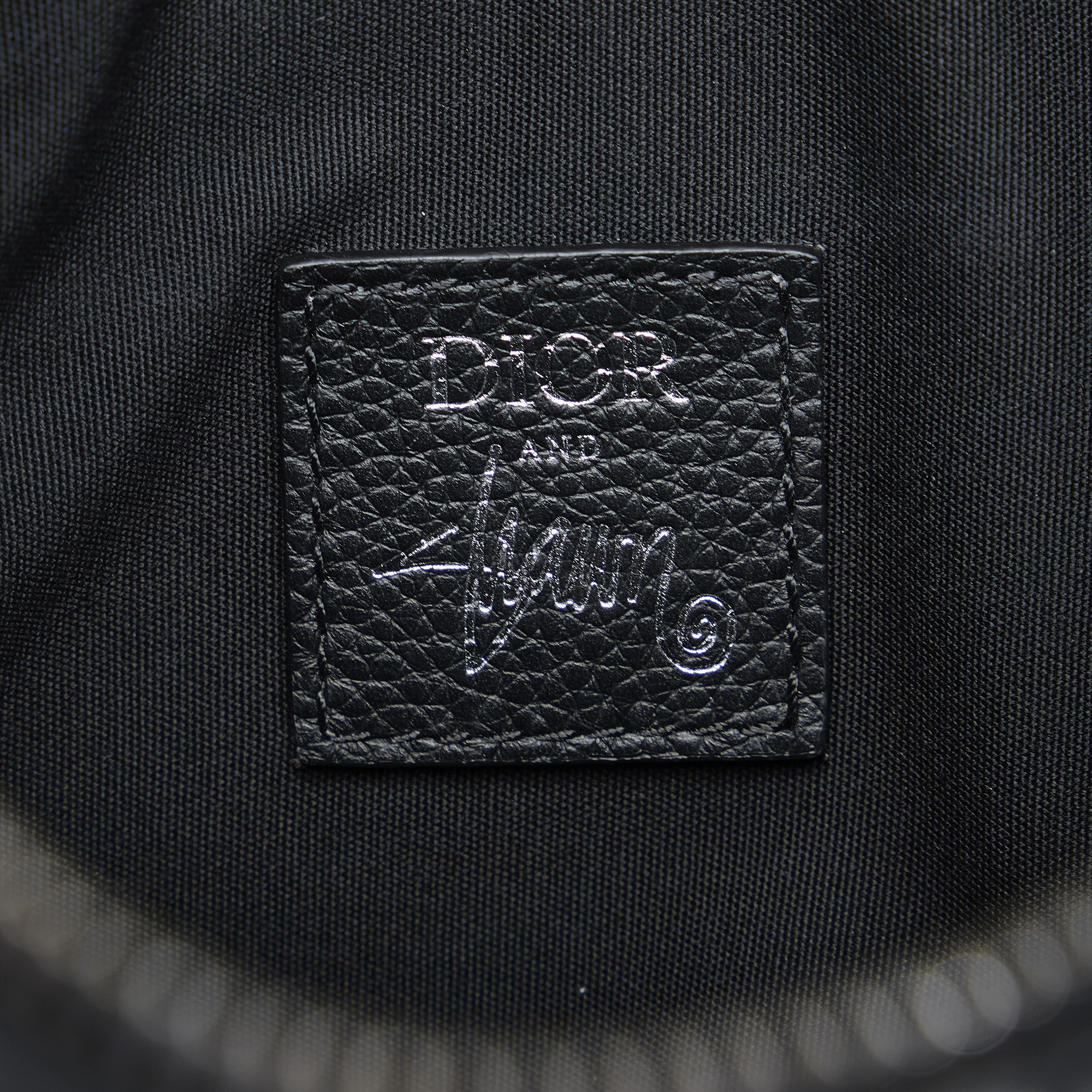 Dior Black X Stussy Logo Saddle