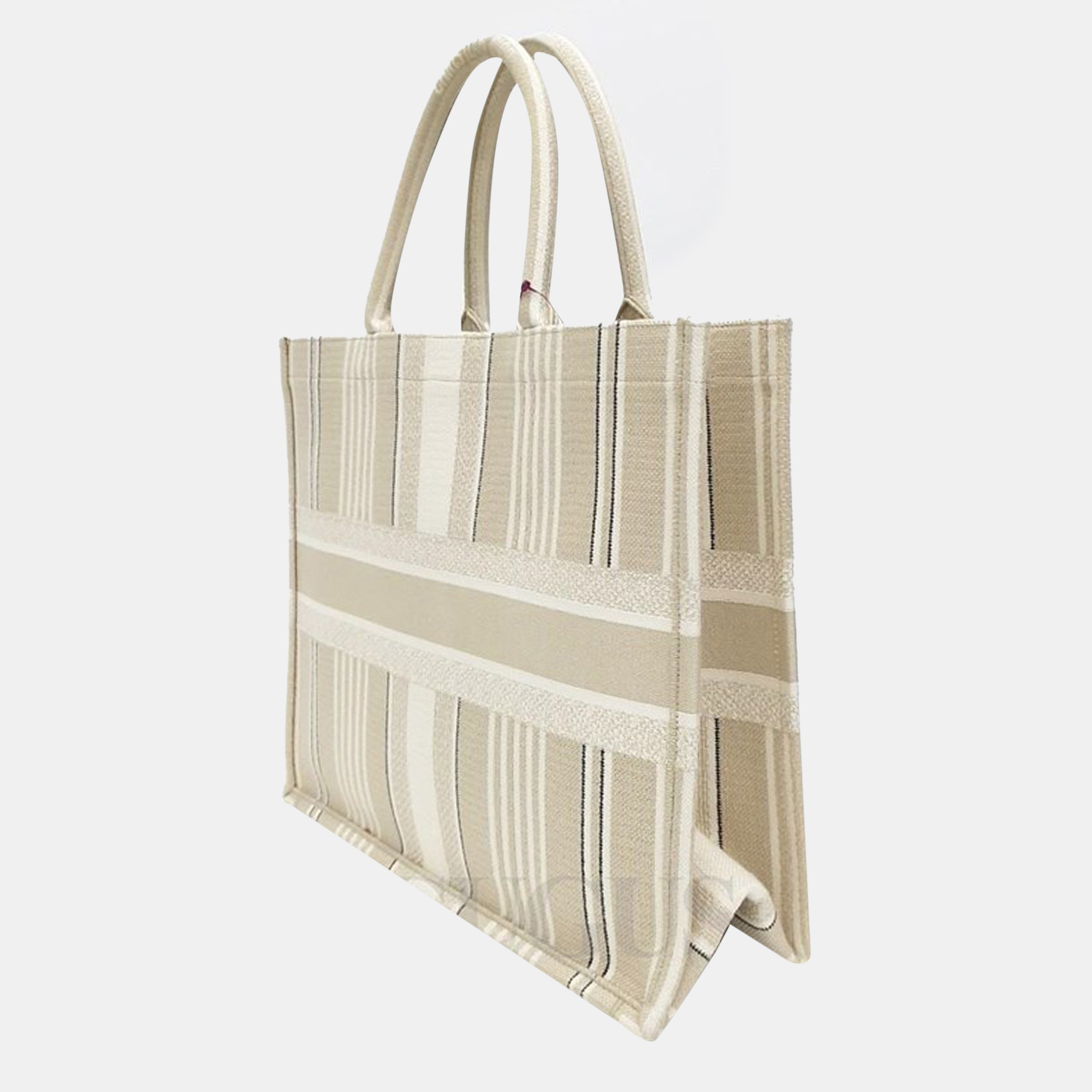 Dior Beige Canvas Book Tote Bag