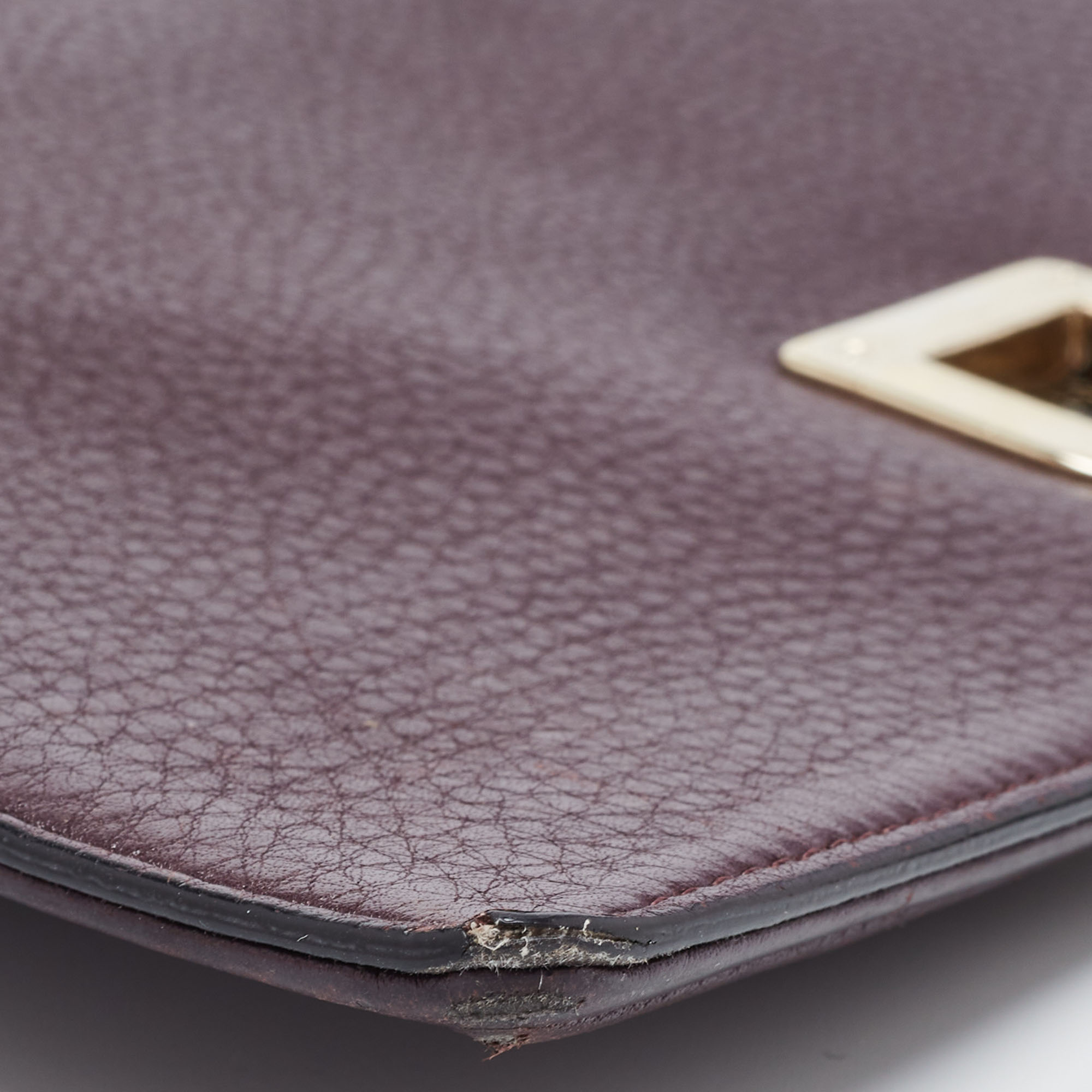 Dior Burgundy Leather Medium Diorama Shoulder Bag