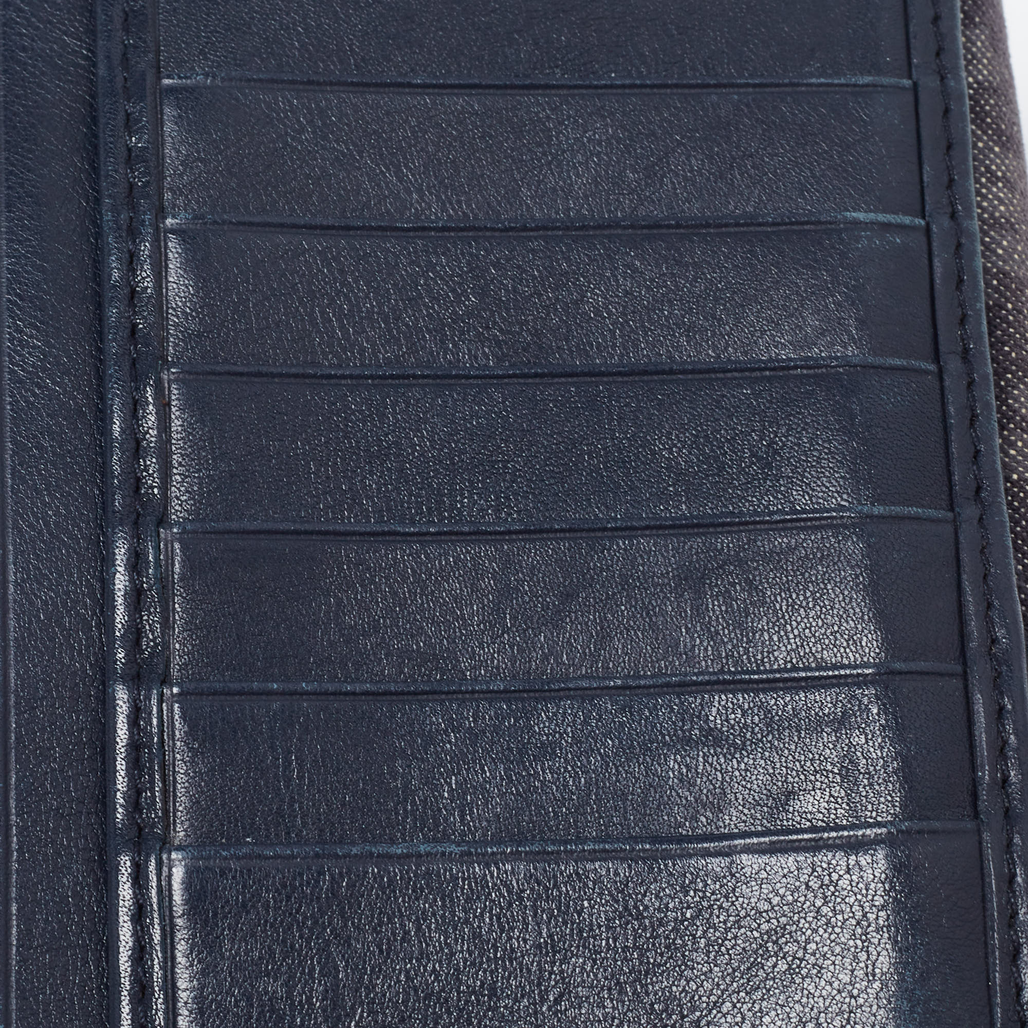 Dior Dark Blue Denim Diorissimo Saddle Continental Wallet