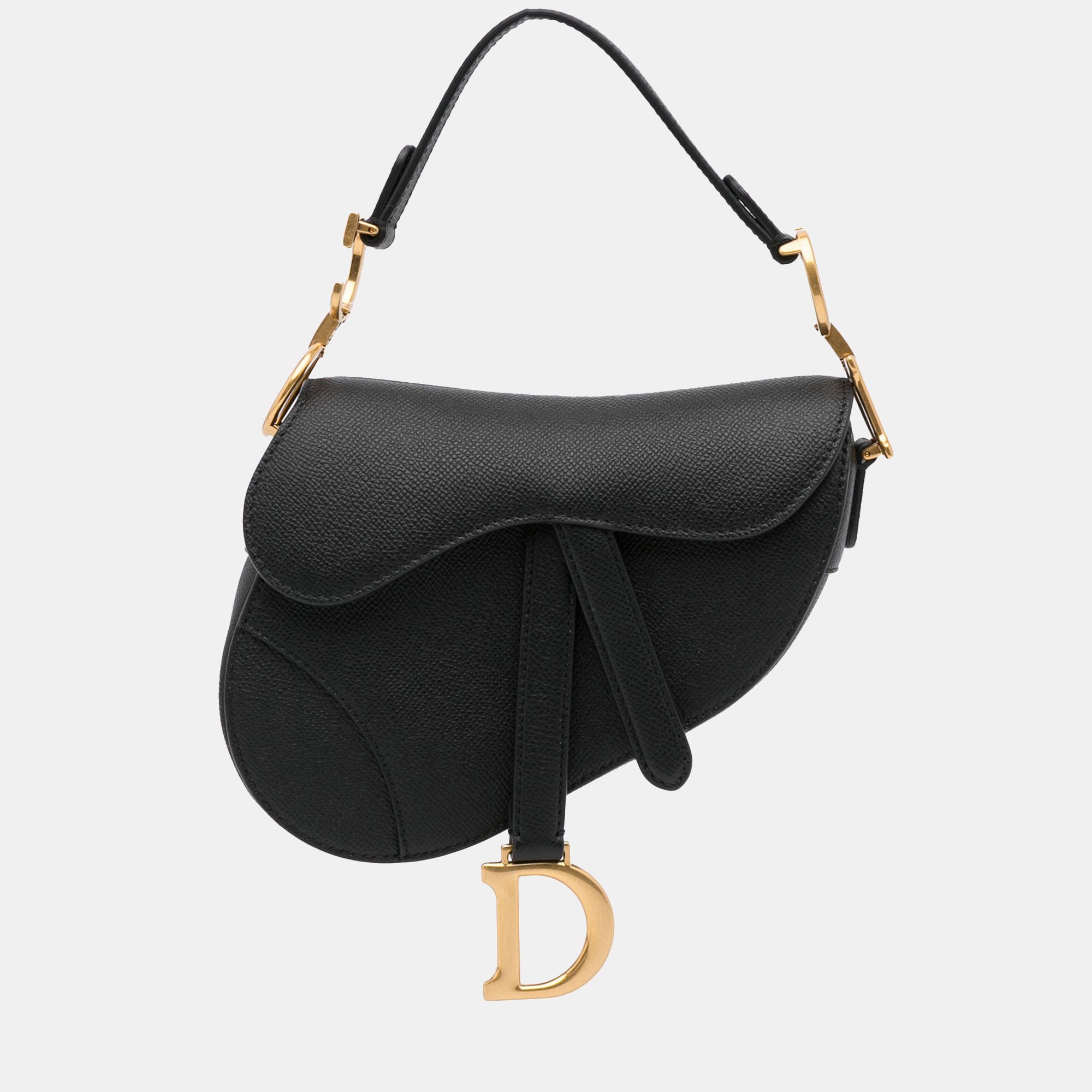 Dior Black Mini Leather Saddle
