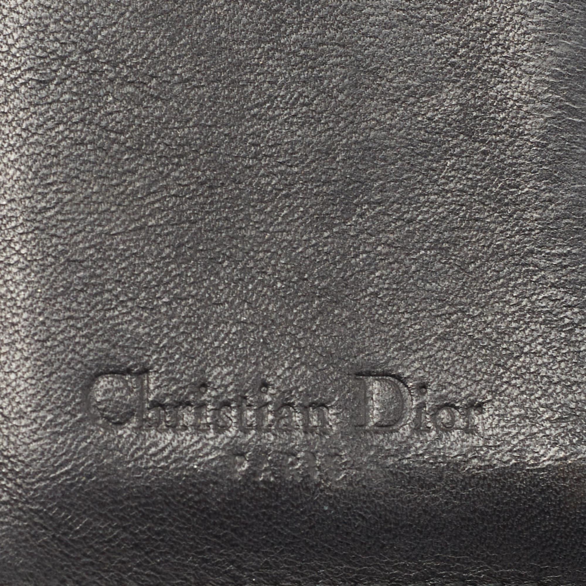 Dior Blue Patent Leather Mania Trifold Wallet