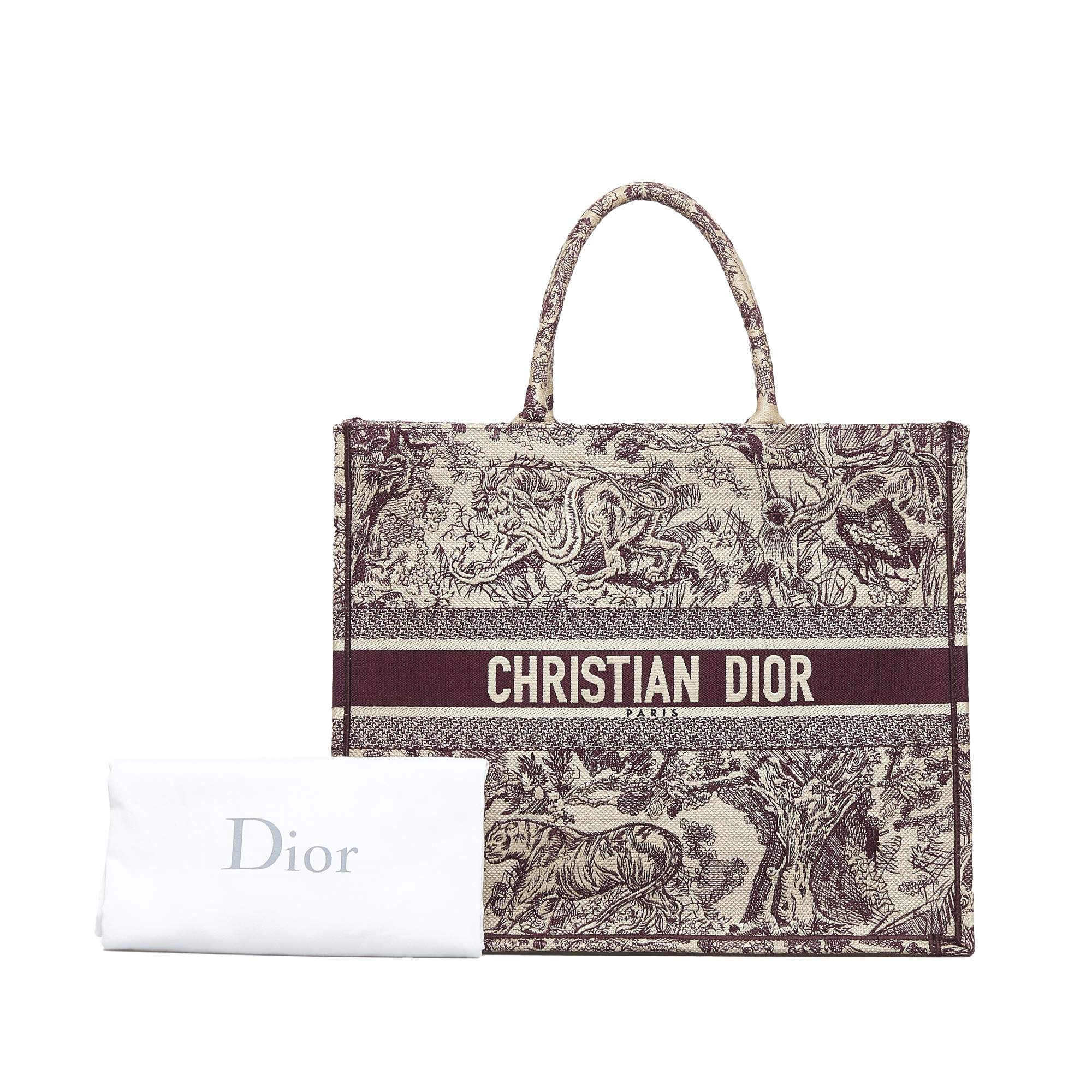 Dior Red Large Toile De Jouy Book Tote