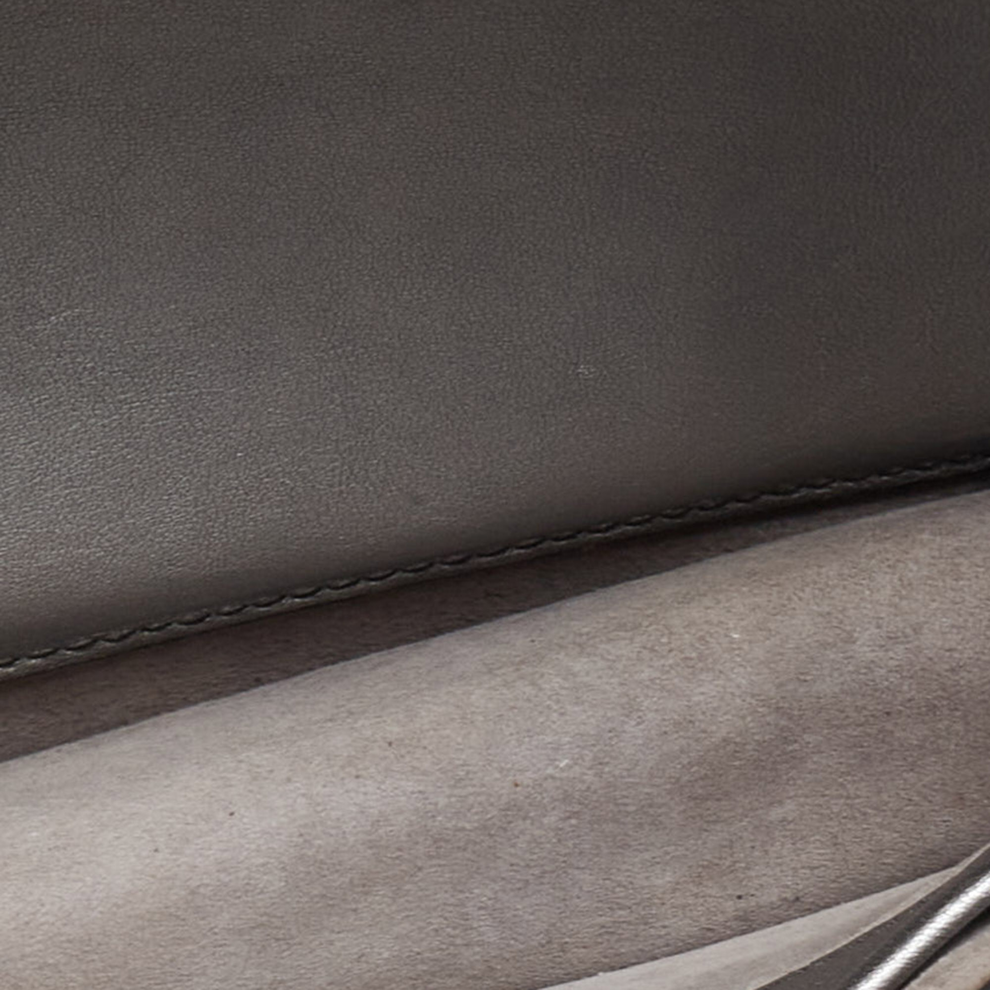 Dior Silver Leather J’adior Flap Shoulder Bag