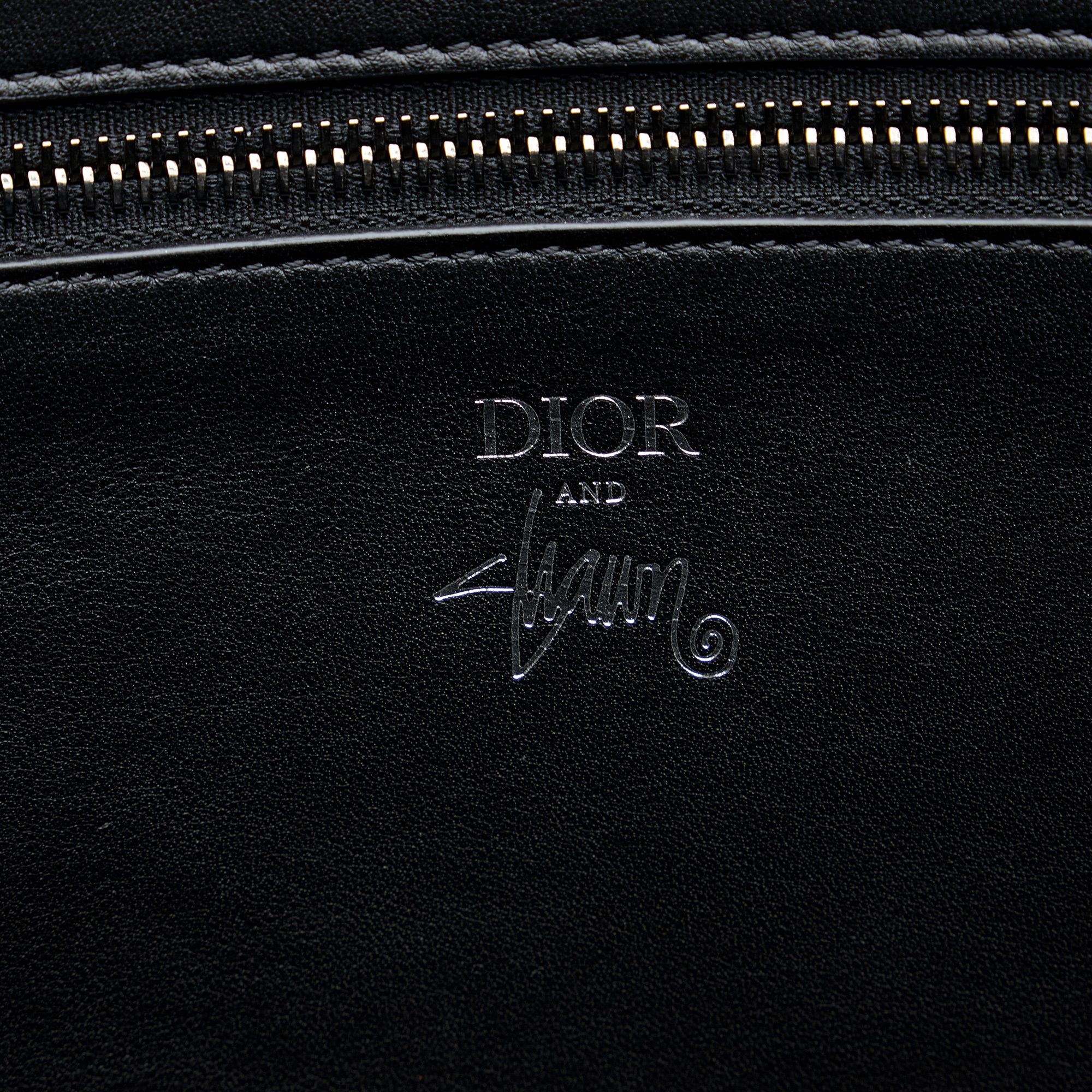 Dior Black X Stussy Large Logo Applique Tote