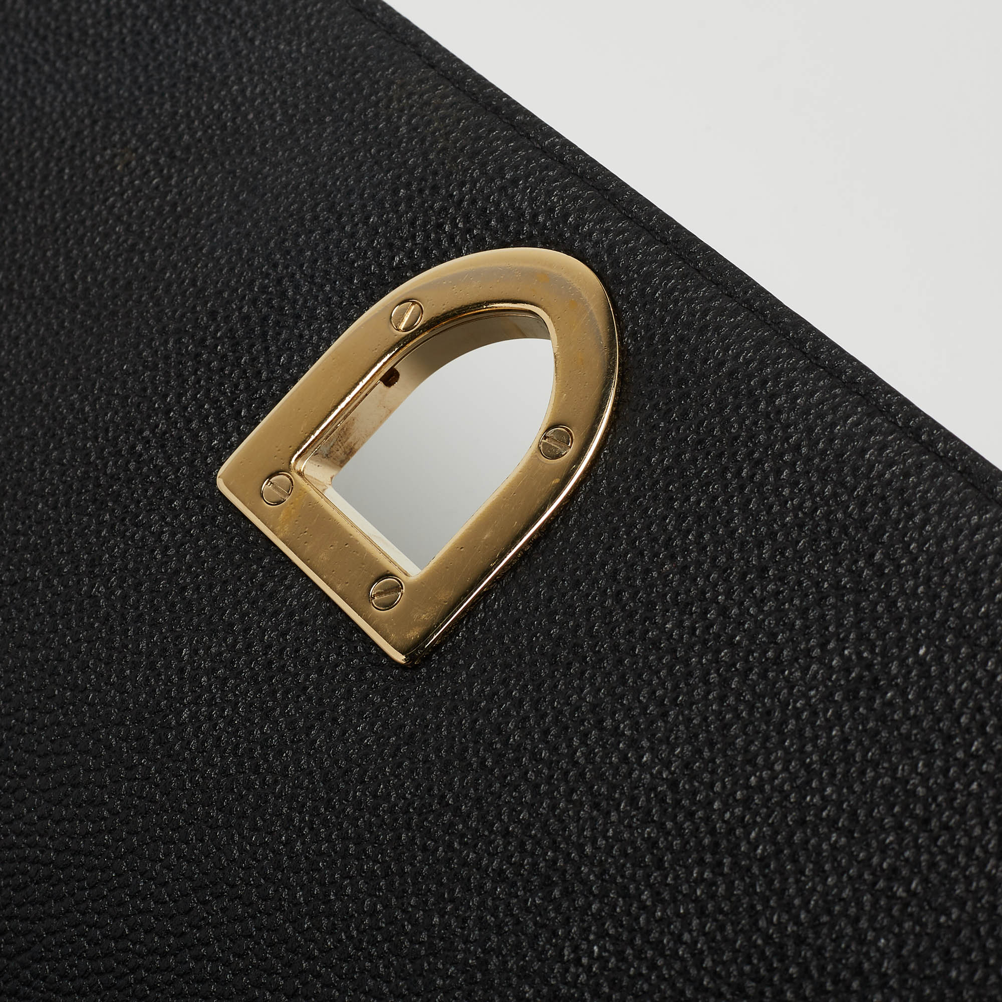 Dior Black Leather Medium Diorama Flap Shoulder Bag