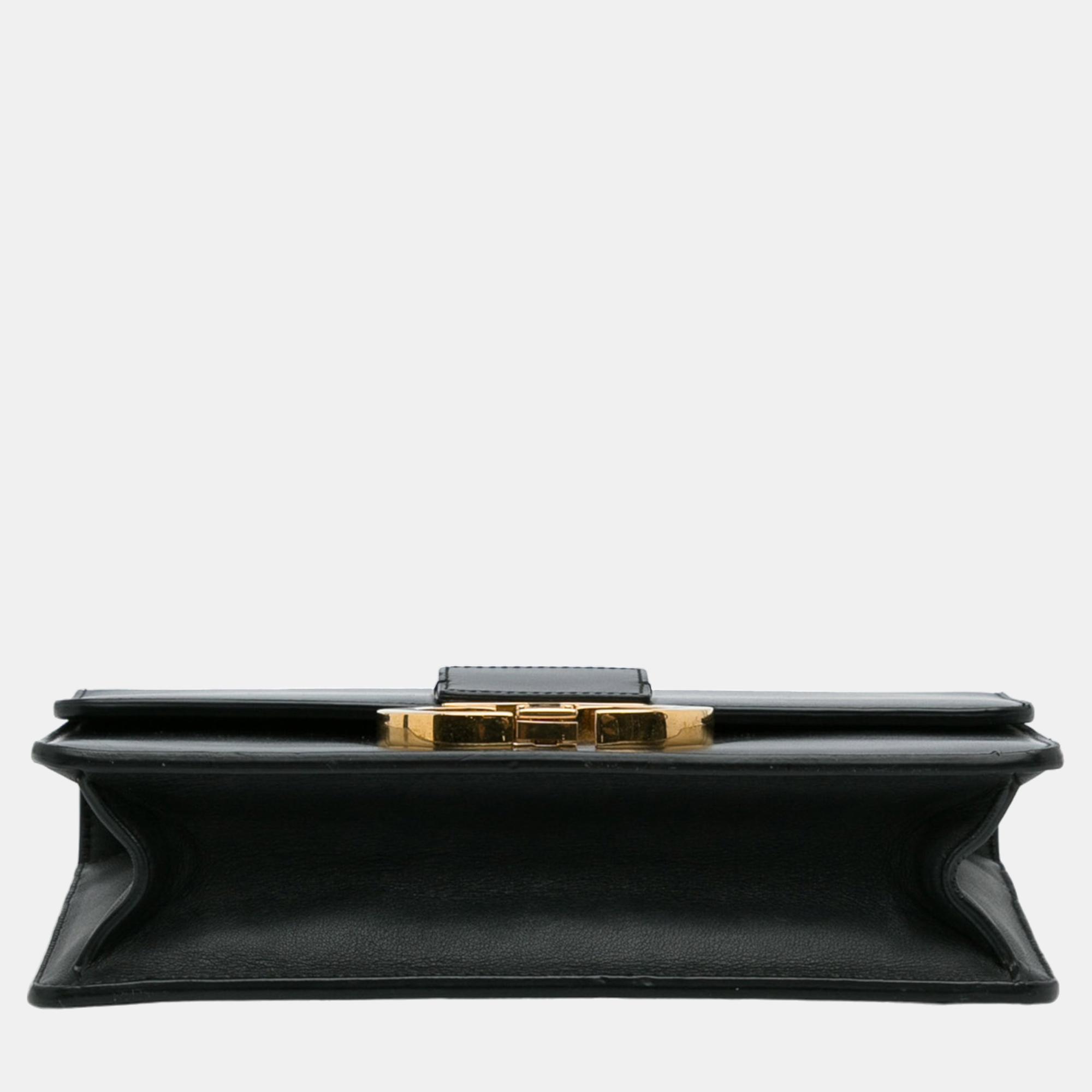 Dior Black 30 Montaigne Flap Bag