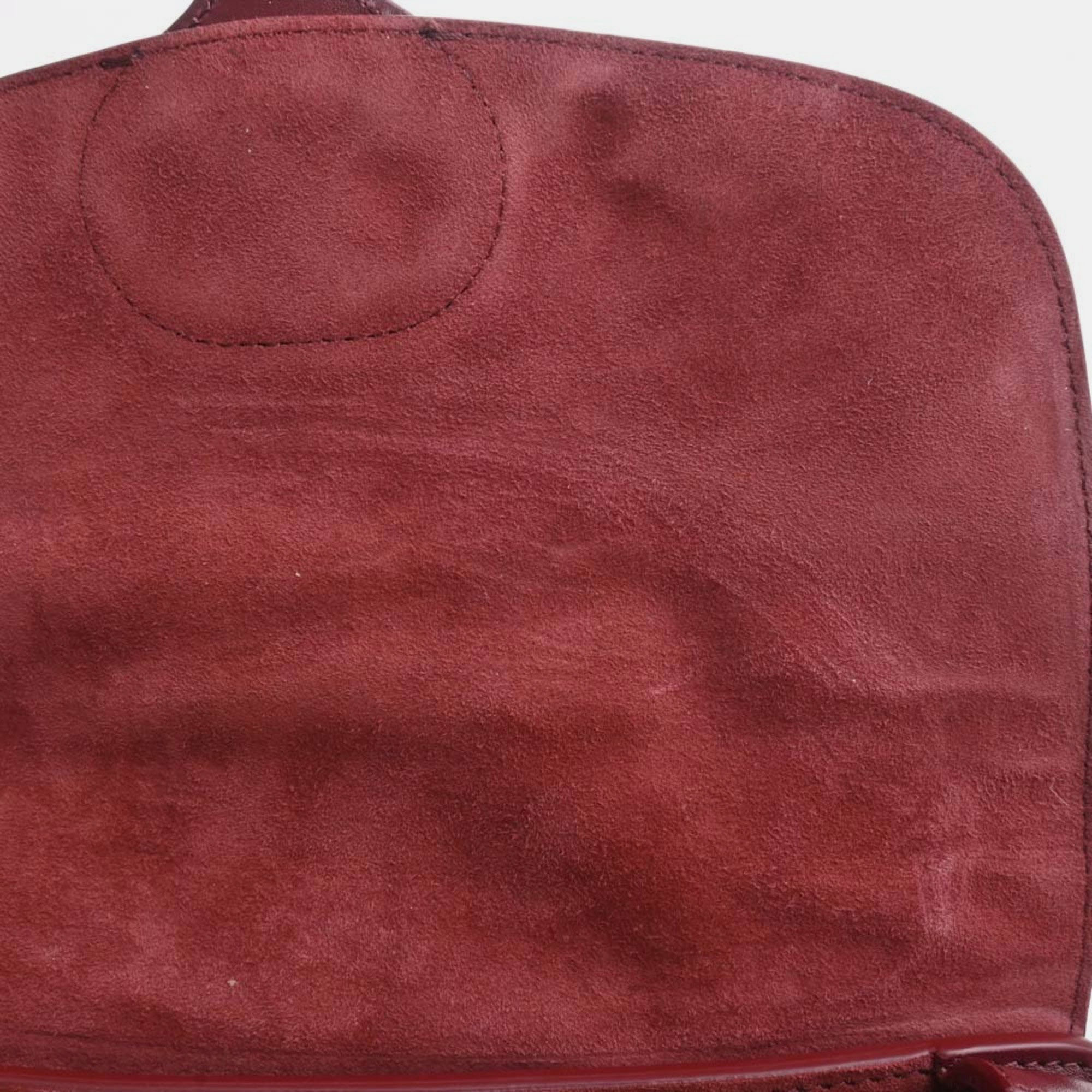 Dior Burgundy Leather Medium Bobby Shoulder Bag