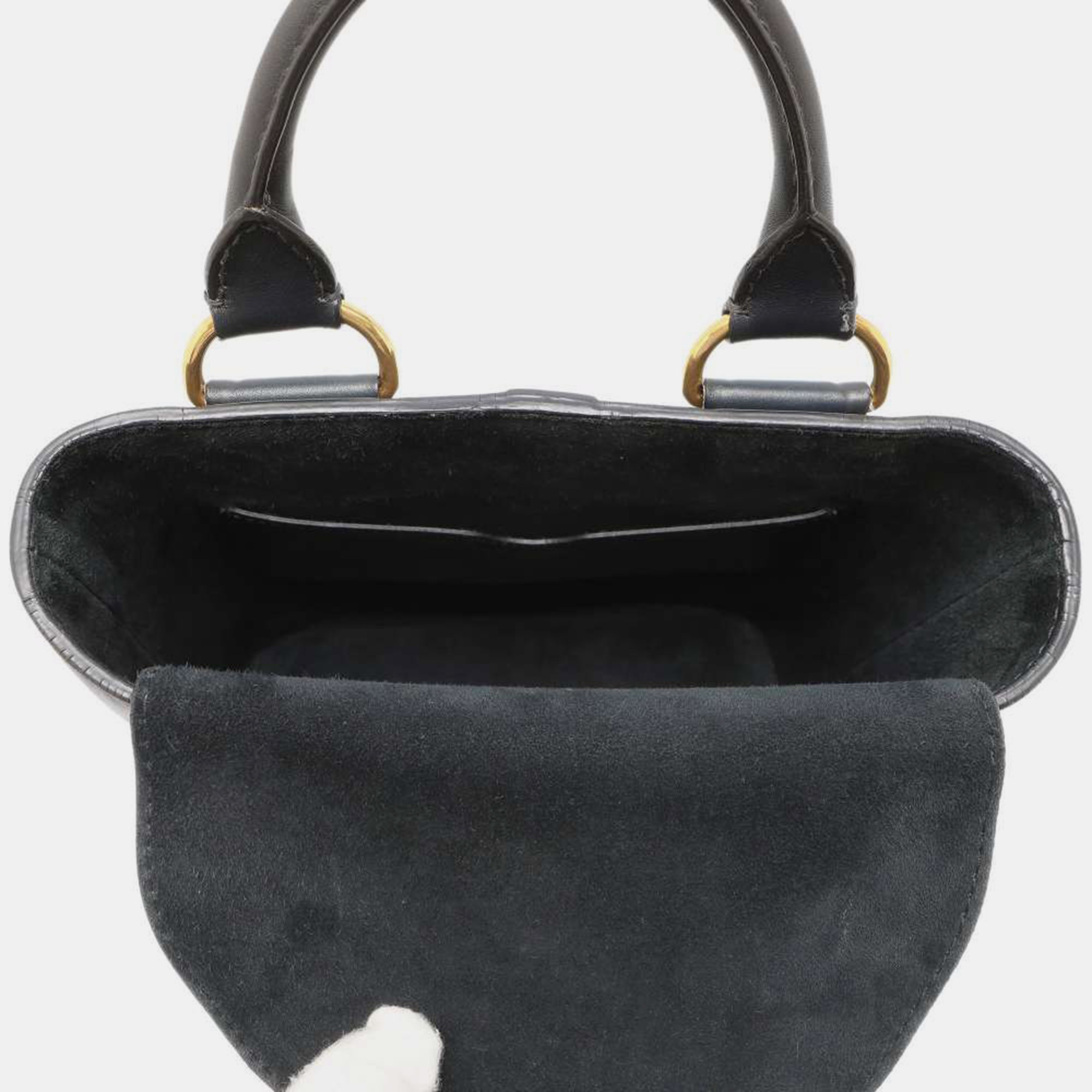 Dior Black Leather Studded Bag