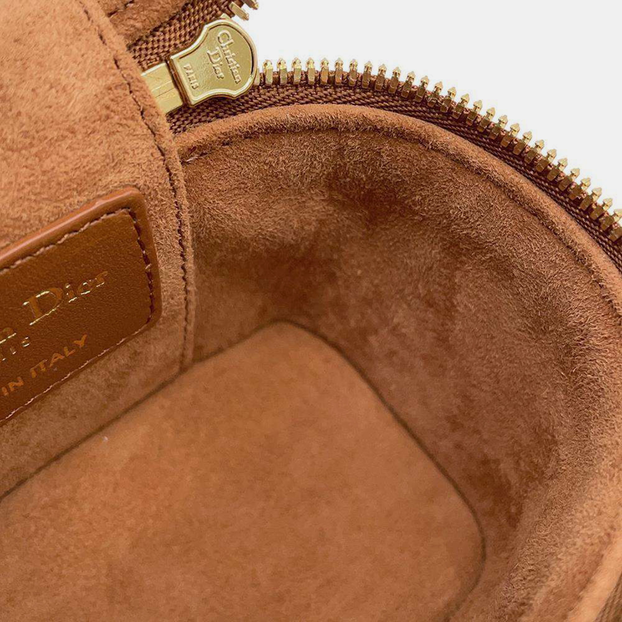 Dior Brown Cannage Leather Vanity Bag