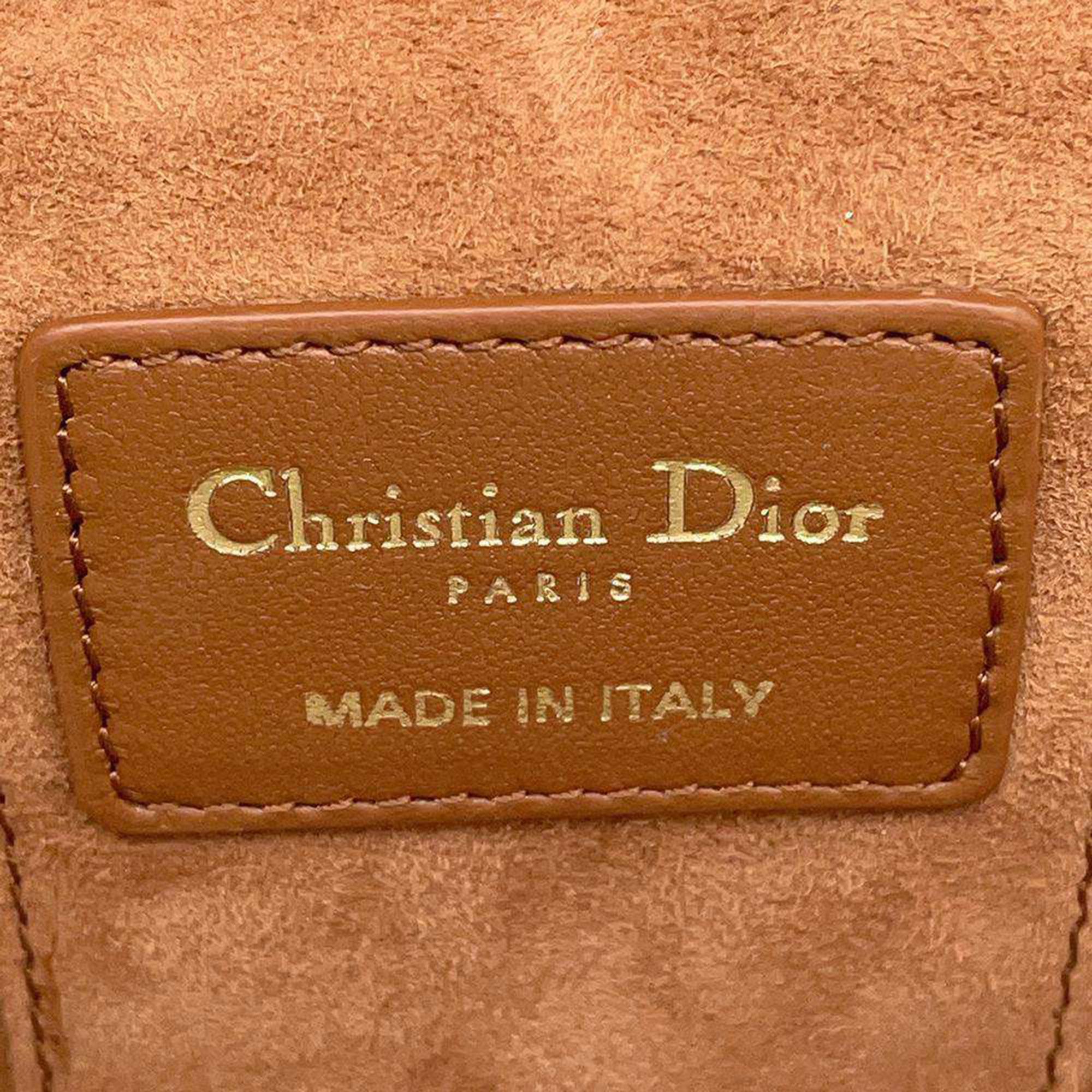 Dior Brown Cannage Leather Vanity Bag