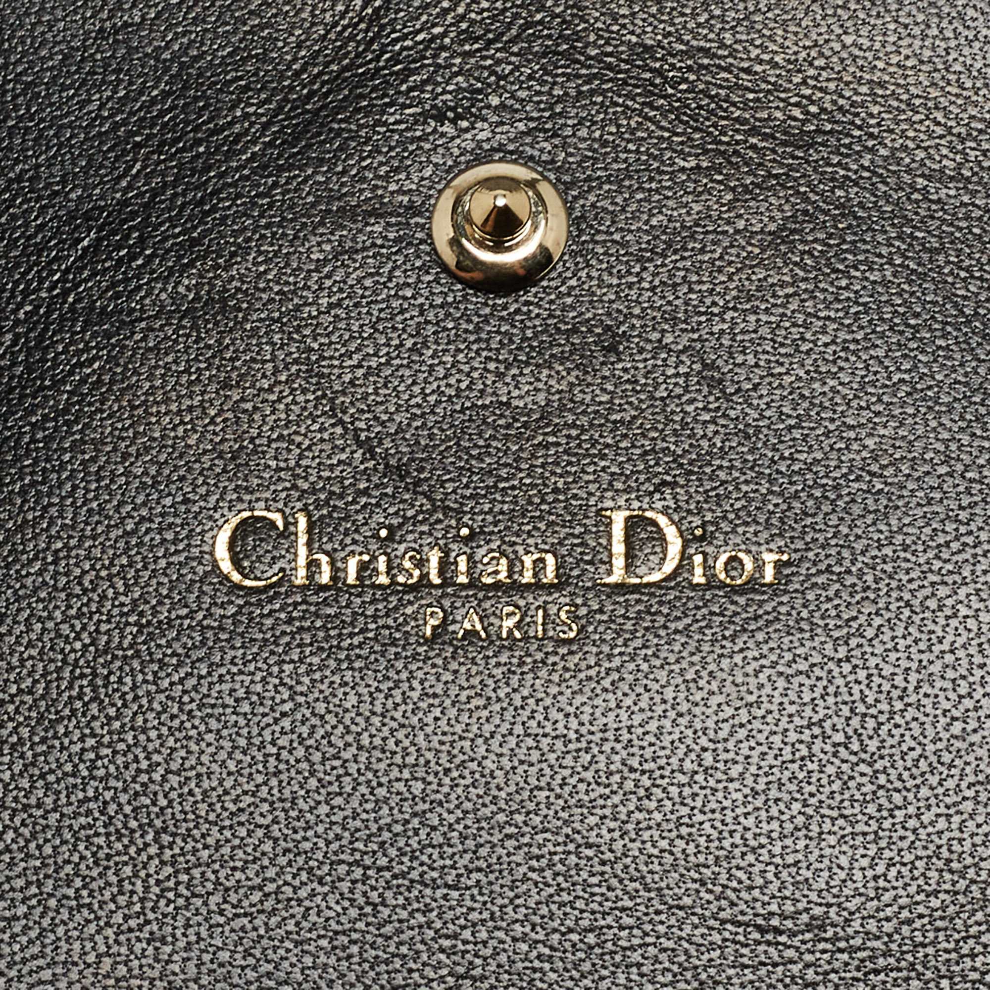 Dior Black Leather Diorama Wallet