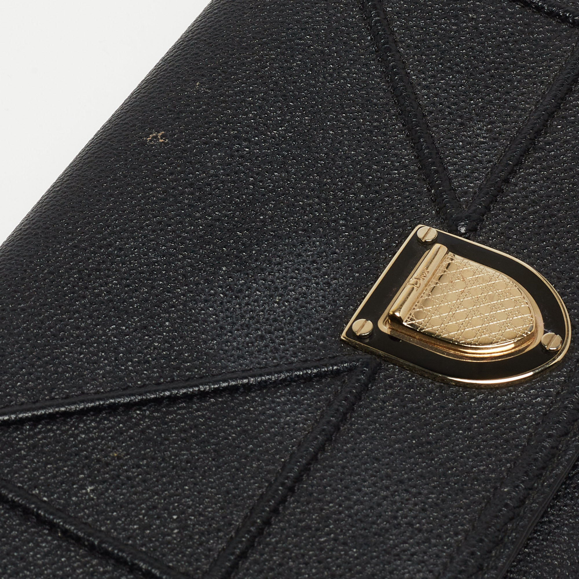 Dior Black Leather Diorama Wallet