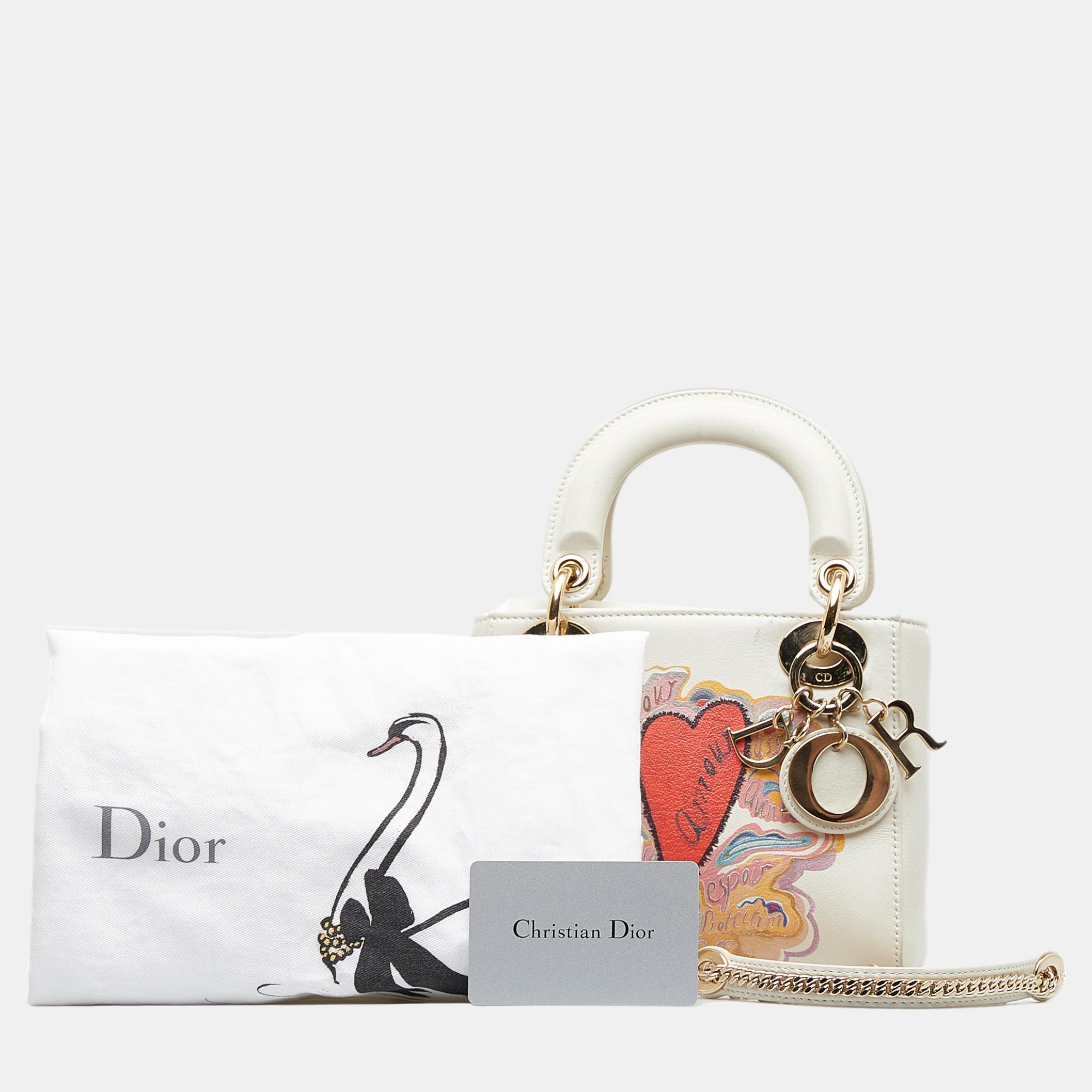 Dior White Micro Dioramour Lady Dior