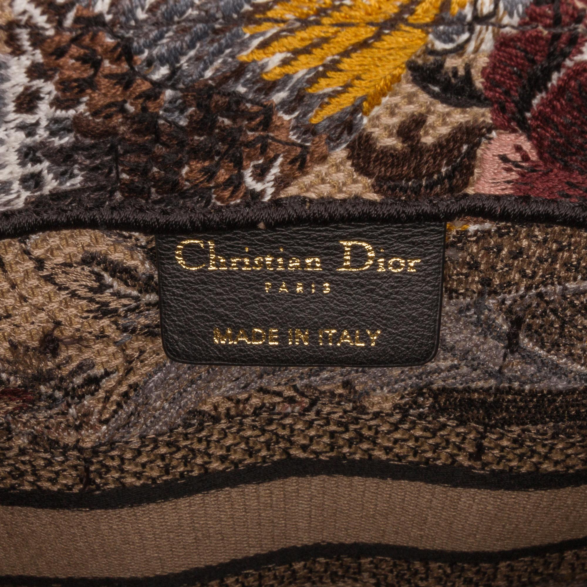 Dior Brown/Multicolour Small Jardin D’Hiver Catherine Tote Bag