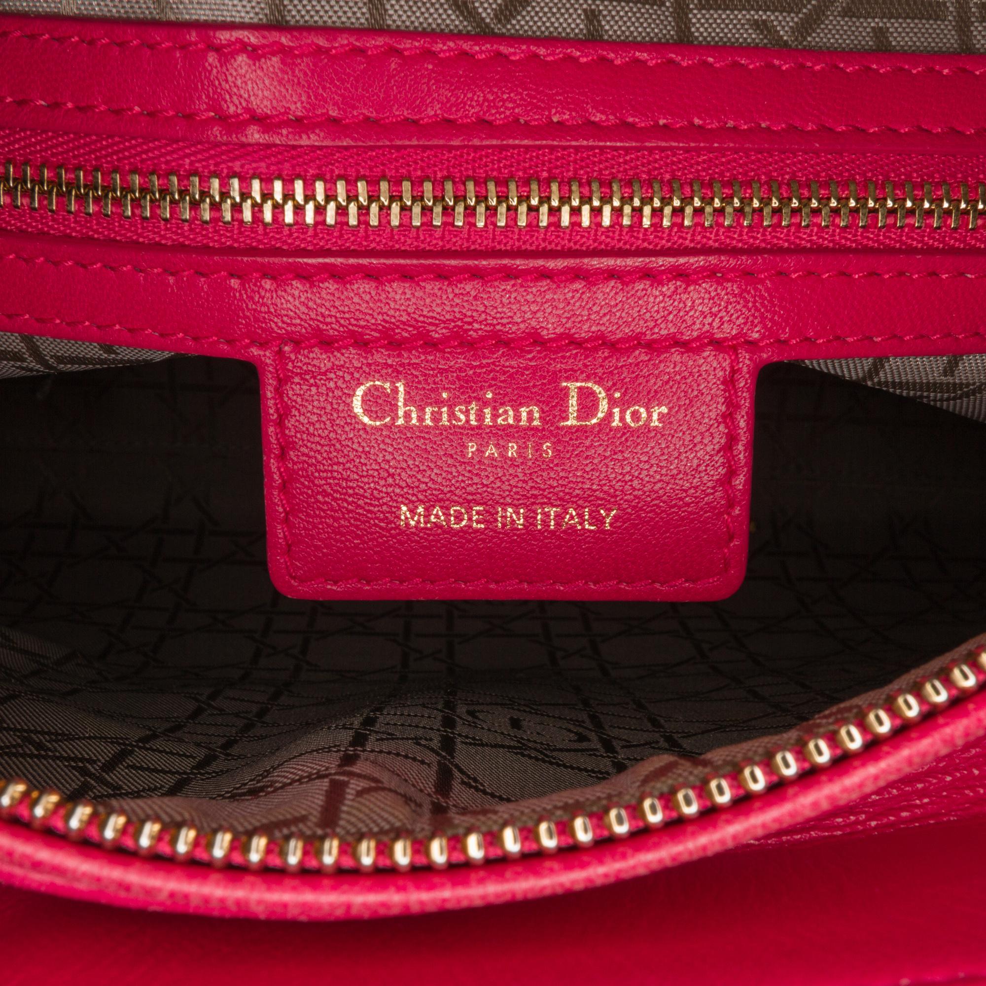 Dior Pink Large Cannage Lady Dior