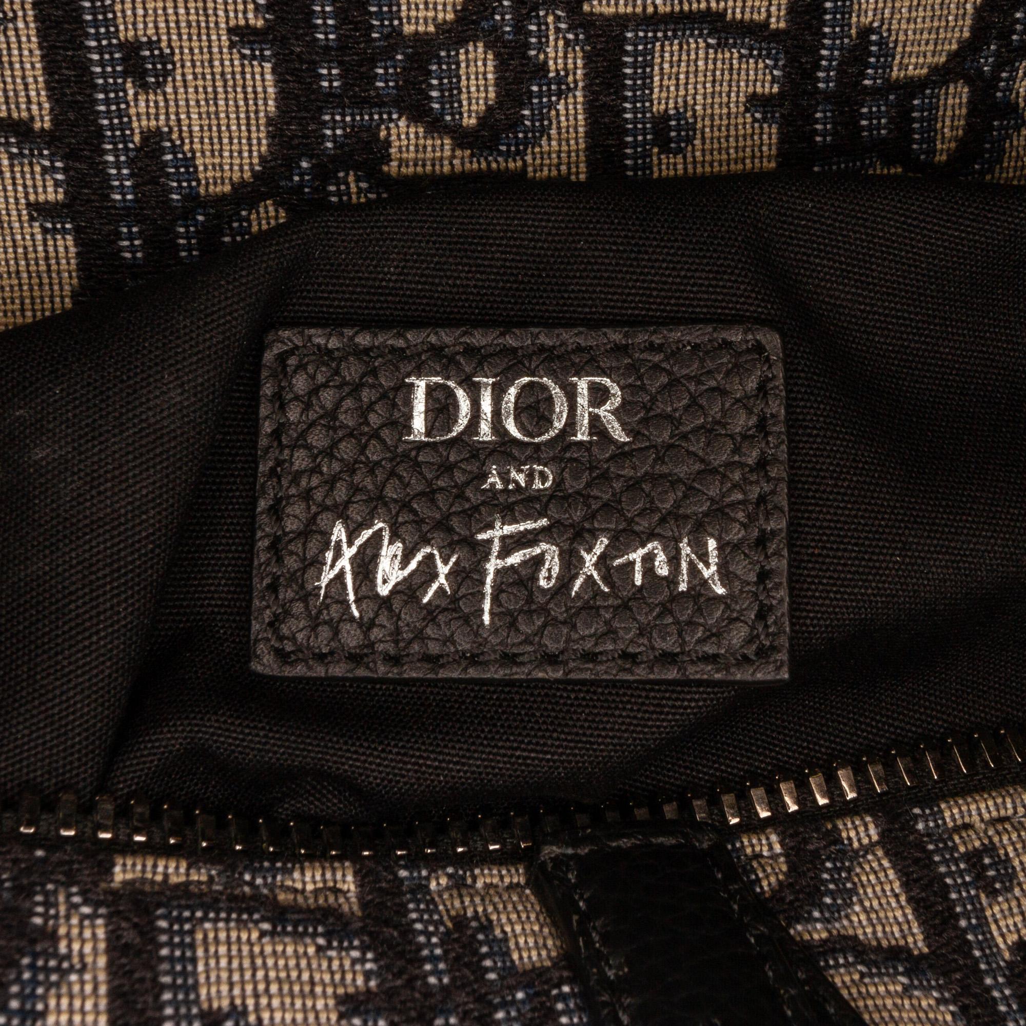 Dior Blue Alex Foxton Oblique Saddle Crossbody Bag