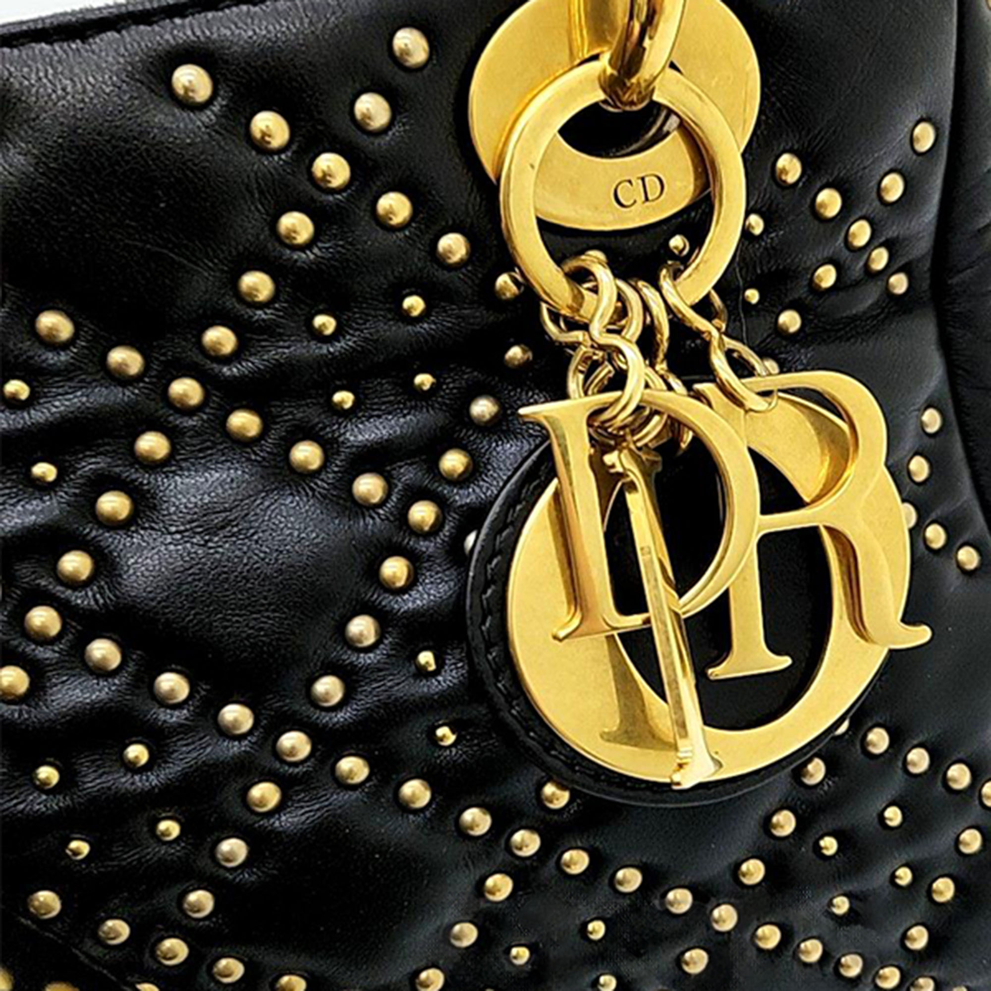 Christian Dior Studded Lady Bag Small