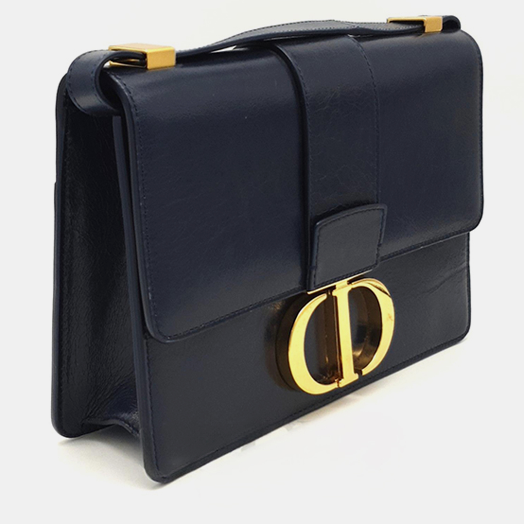Christian Dior Navy Blue Leather 30 Montaign Bag
