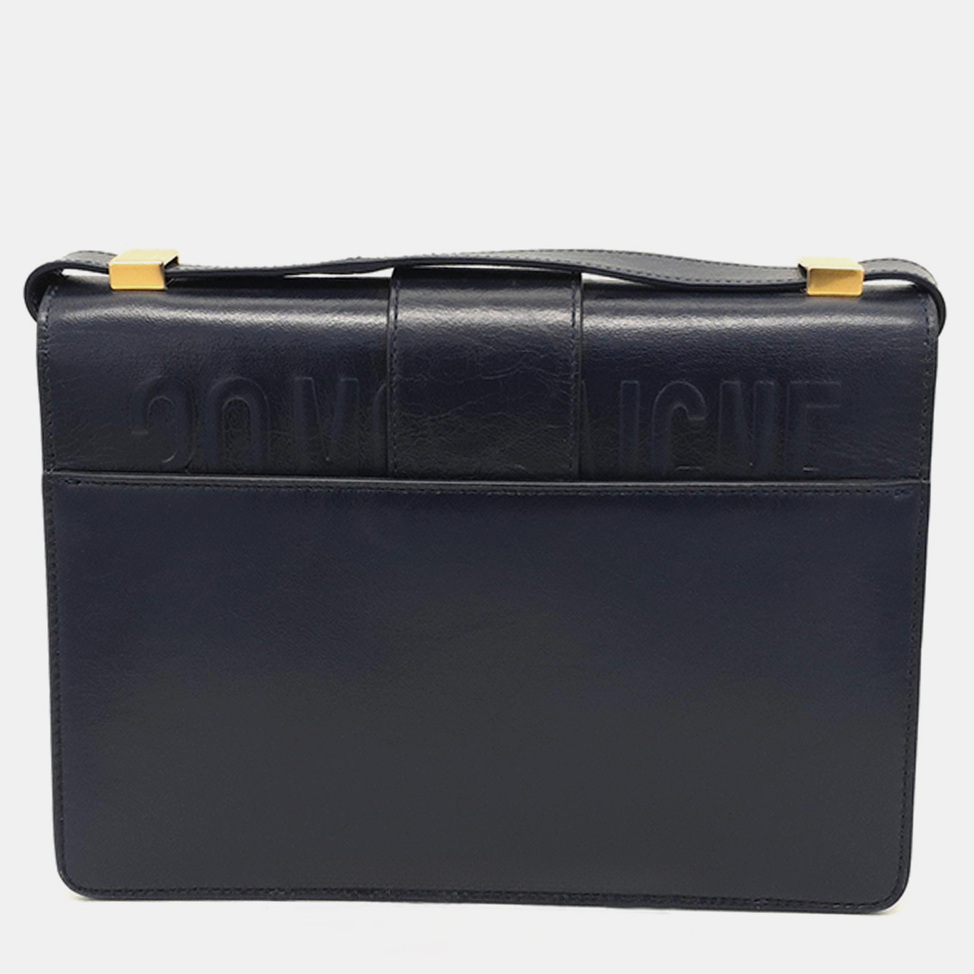 Christian Dior Navy Blue Leather 30 Montaign Bag