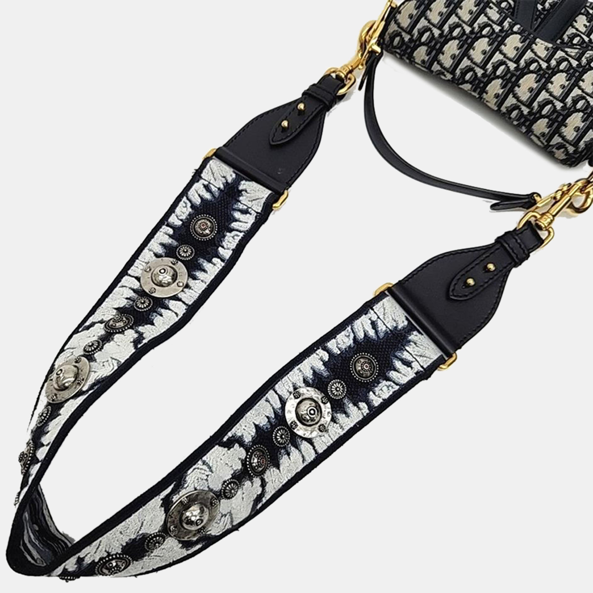 Christian Dior Oblique Mini Saddle Bag & Strap