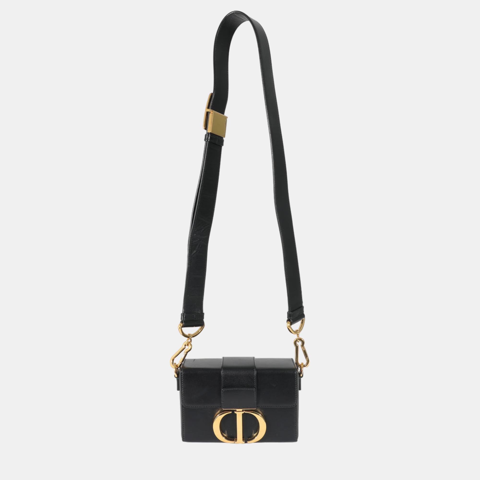Christian Dior Black Calfskin 30 Montaigne Bag