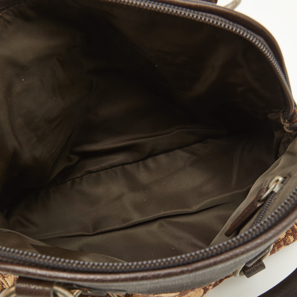Dior Beige/Brown Oblique Canvas And Leather Vintage Trotter Satchel