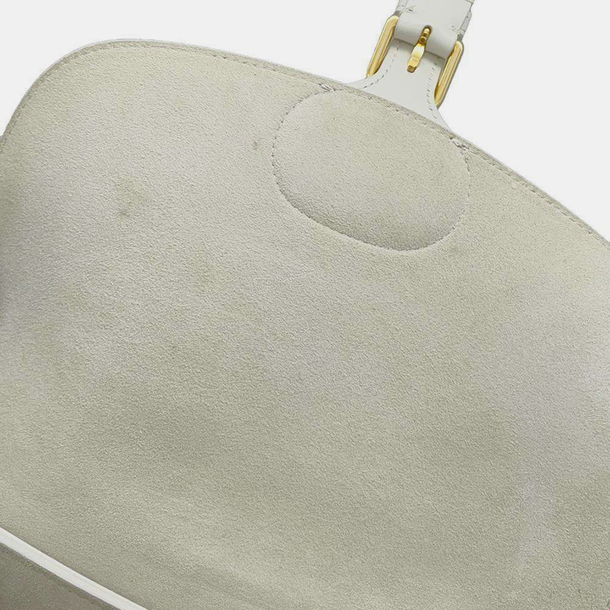 Dior White Leather Medium Bobby Shoulder Bag