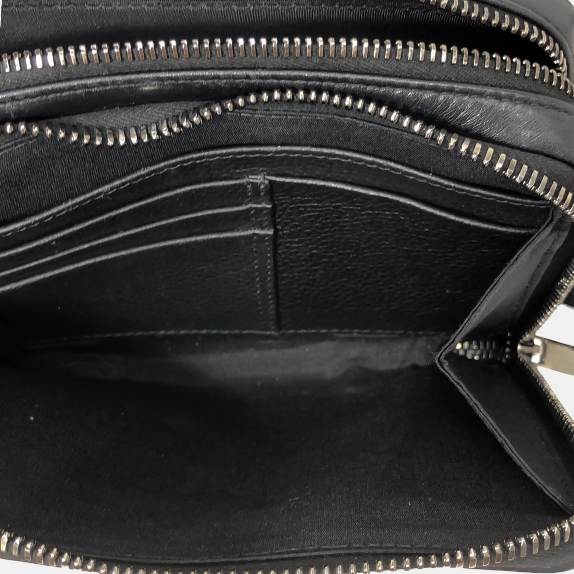 Dior Black Leather Pouch With Strap