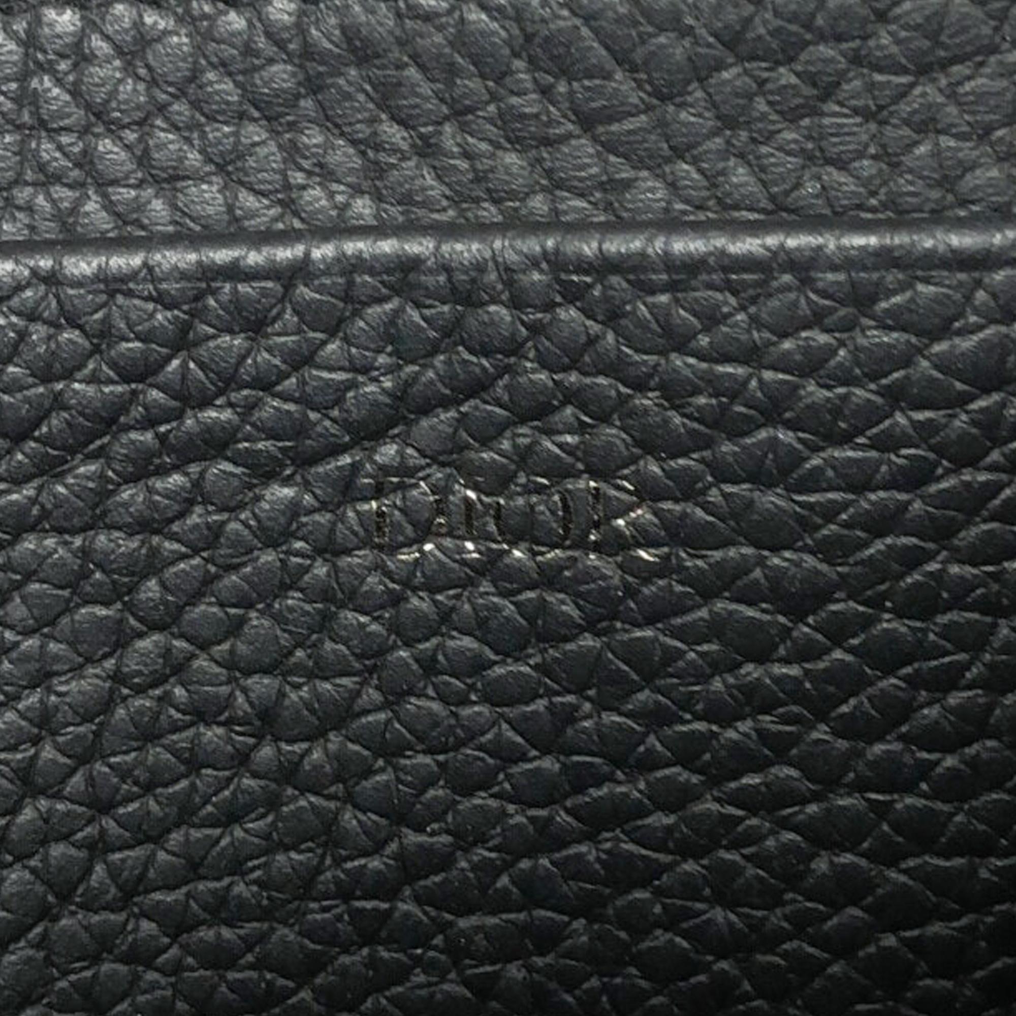 Dior Black Leather Pouch With Strap