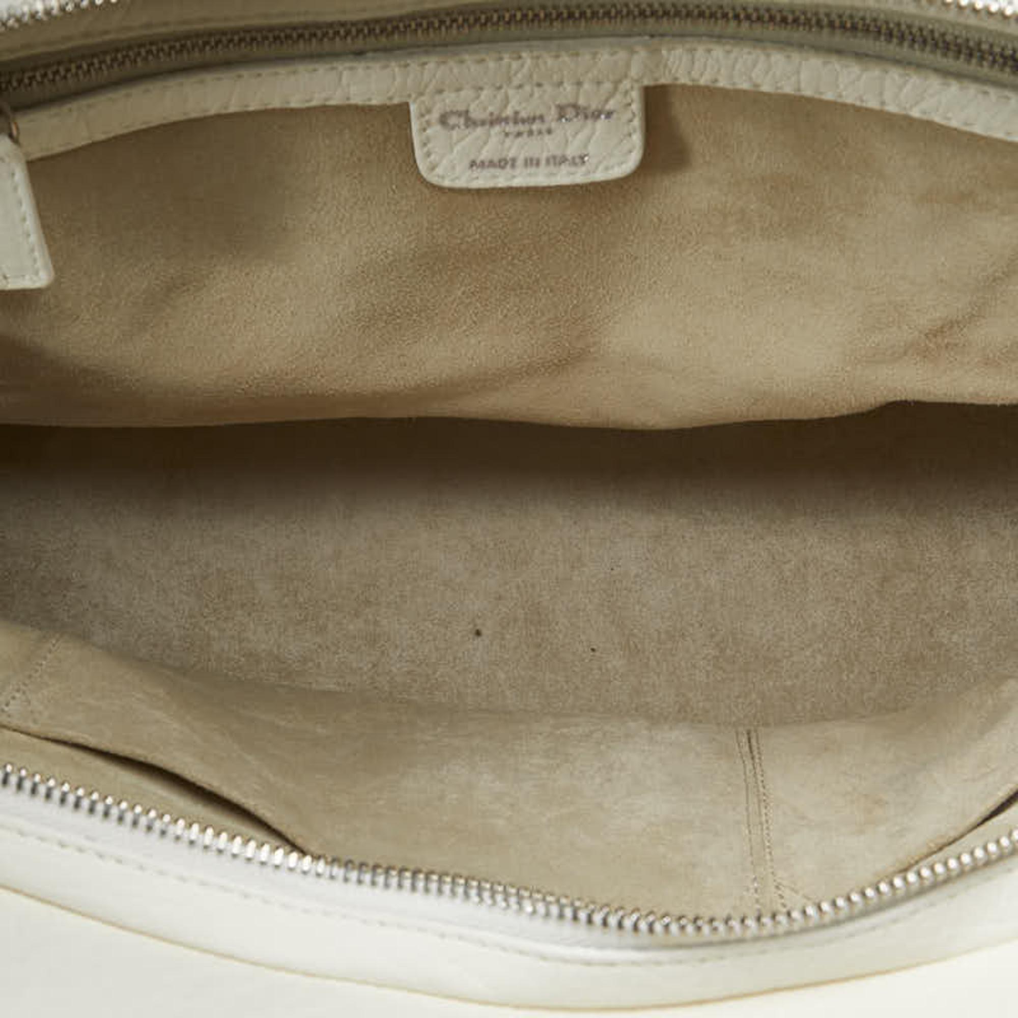 Dior White Leather My Dior Frame Bag