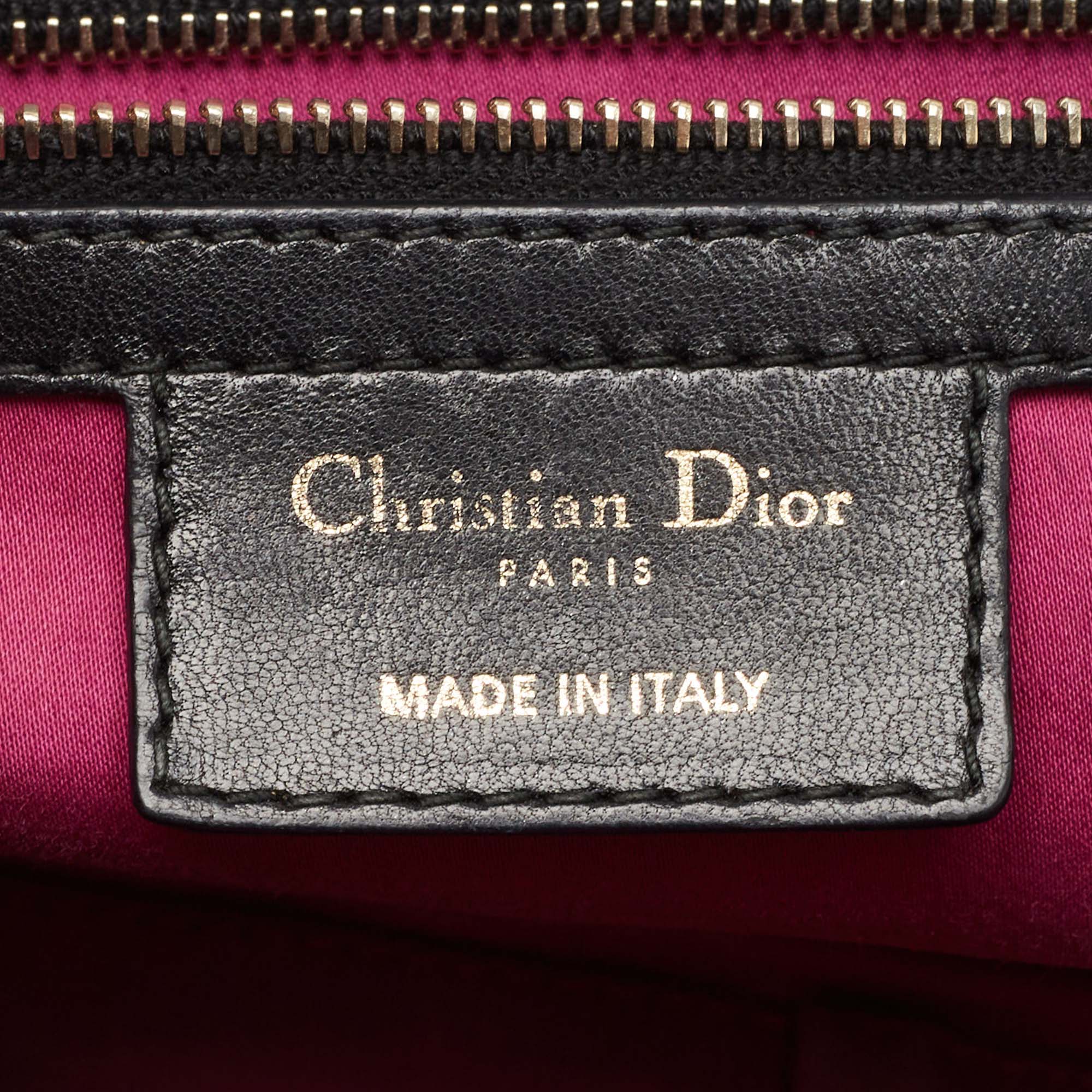 Dior Black Cannage Leather Milly La Foret Shoulder Bag