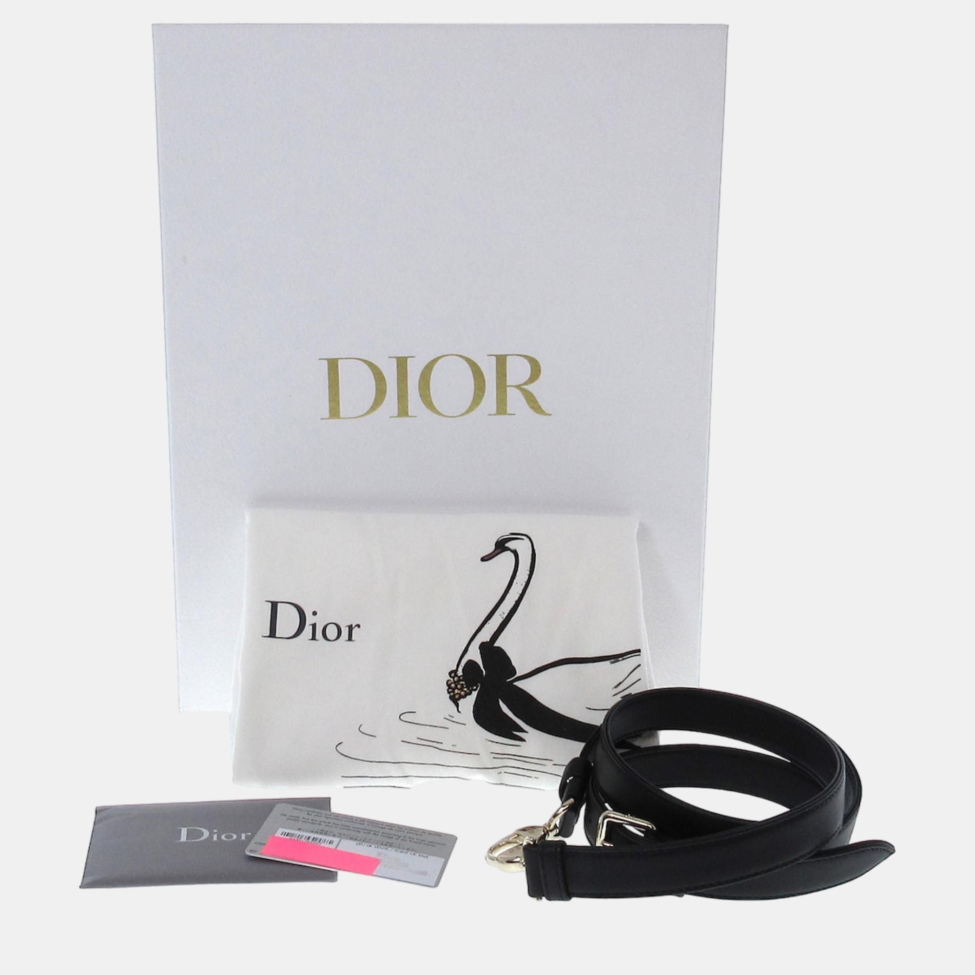 Dior Black Medium Cannage Lambskin Lady Dior