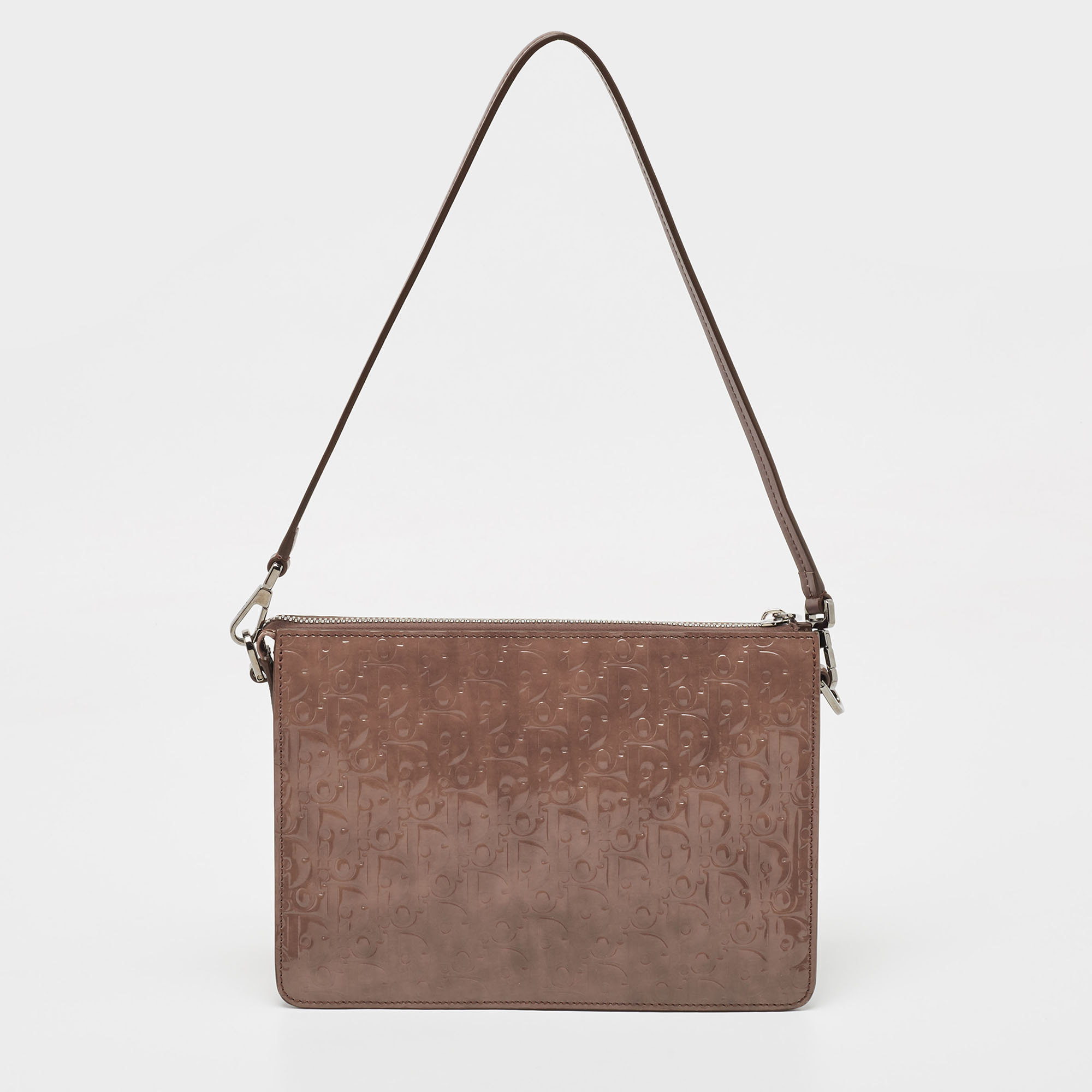 Dior Mauve Oblique Gravity Patent Leather Boxy Bag