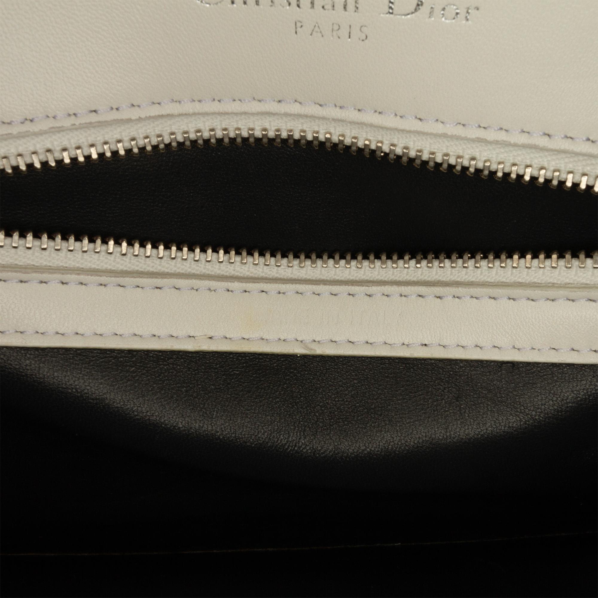 Dior White Medium Patent Diorama