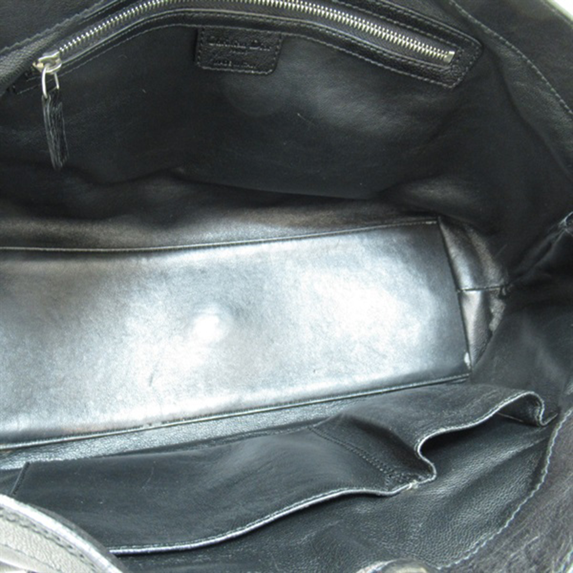 Dior Black Leather Pocket Tote Bag