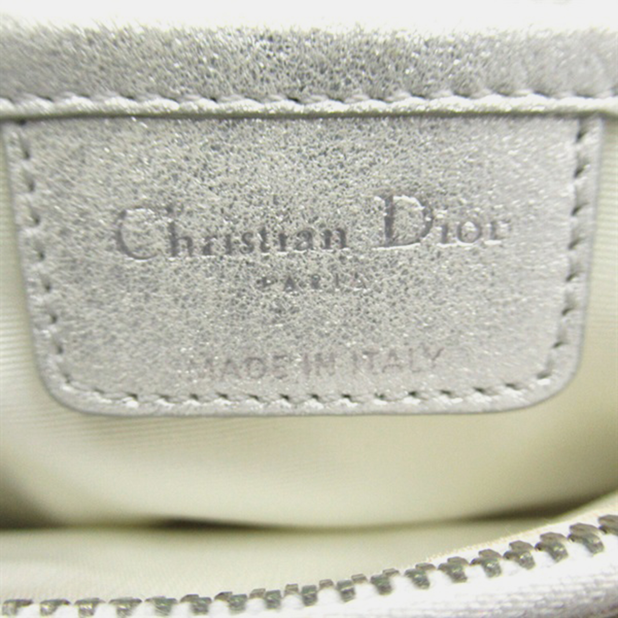 Dior Silver Cannage Leather Rendezvous Shoulder Bag