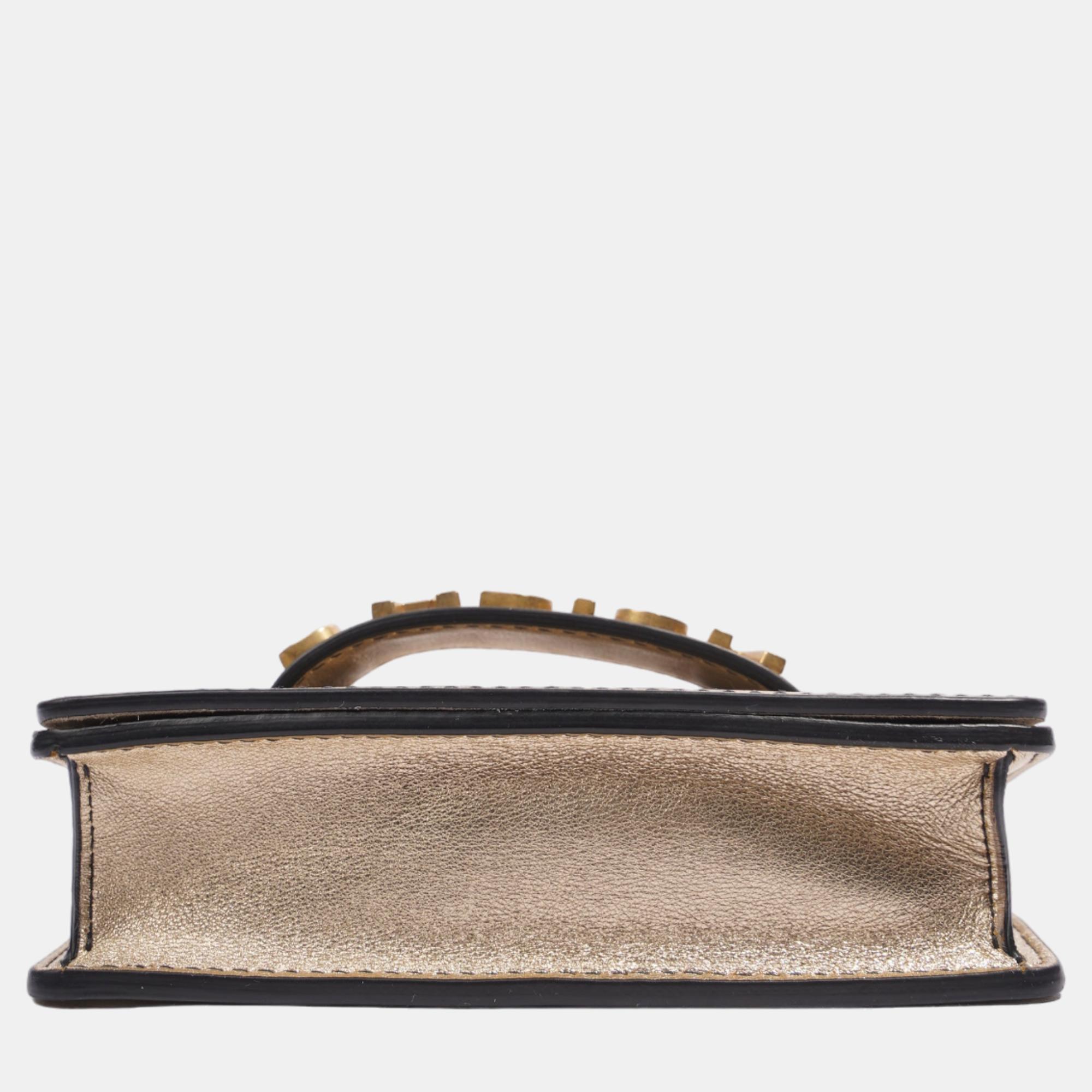 Christian Dior J'Adior Chain Flap Bag Golden Leather