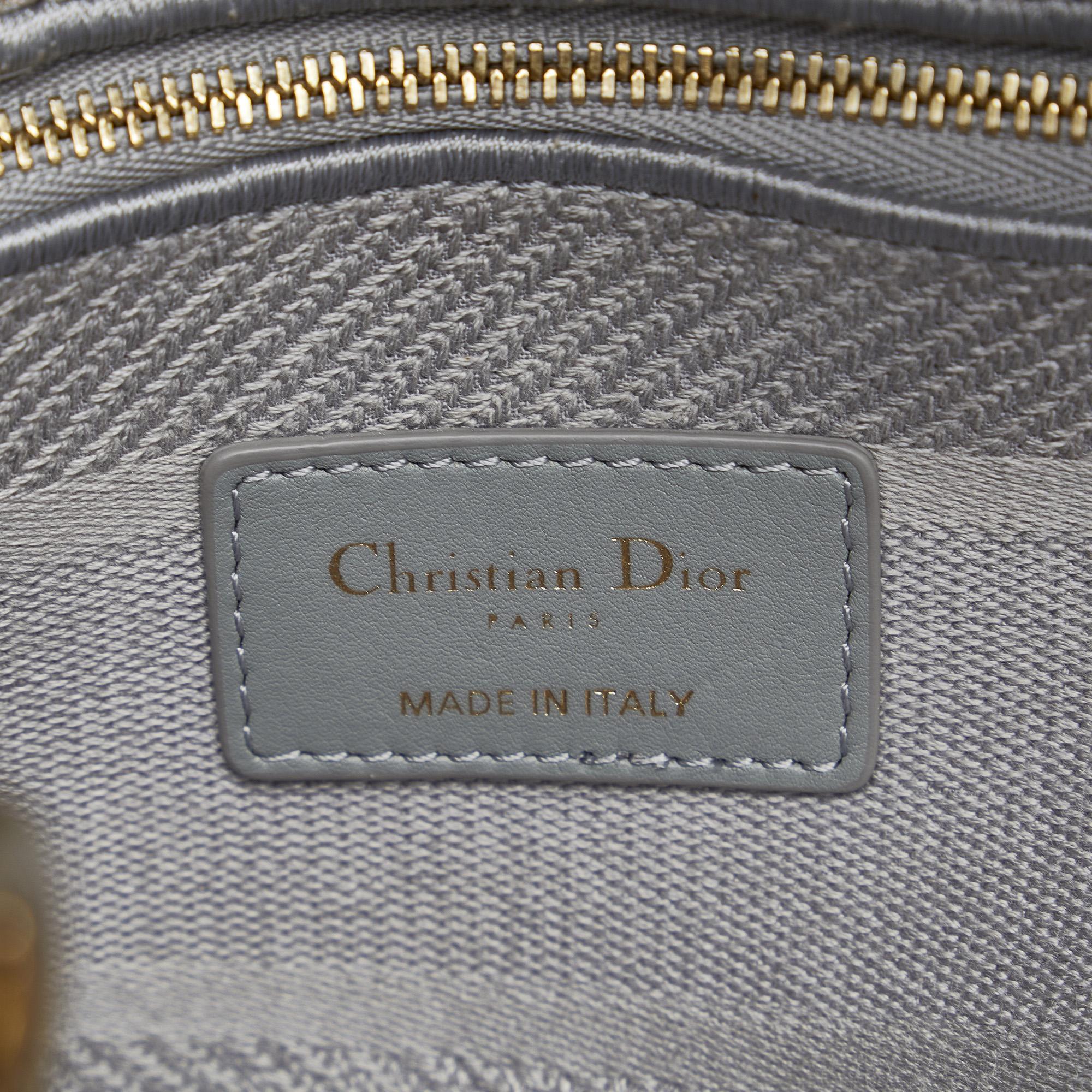 Dior Grey Large Cannage Lady D-Lite