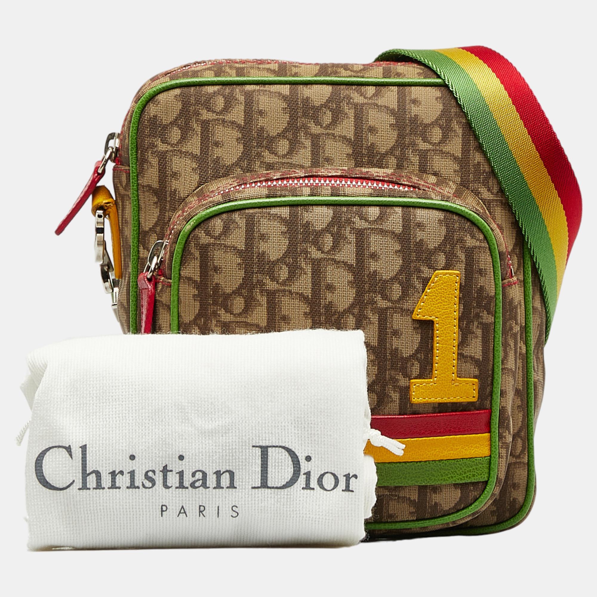 Dior Beige/Brown Diorissimo Rasta Crossbody Bag