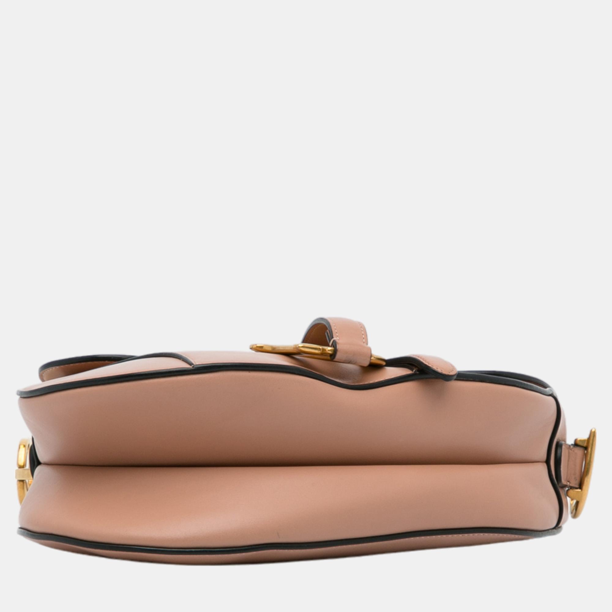 Dior Brown Smooth Leather Saddle Bag