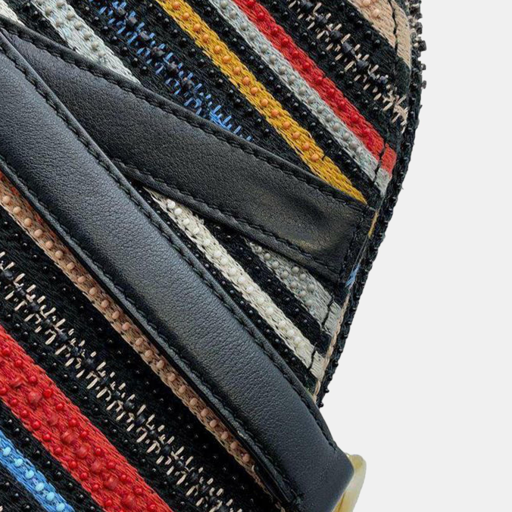 Dior Multicolour Mini Beaded Canvas Striped Saddle